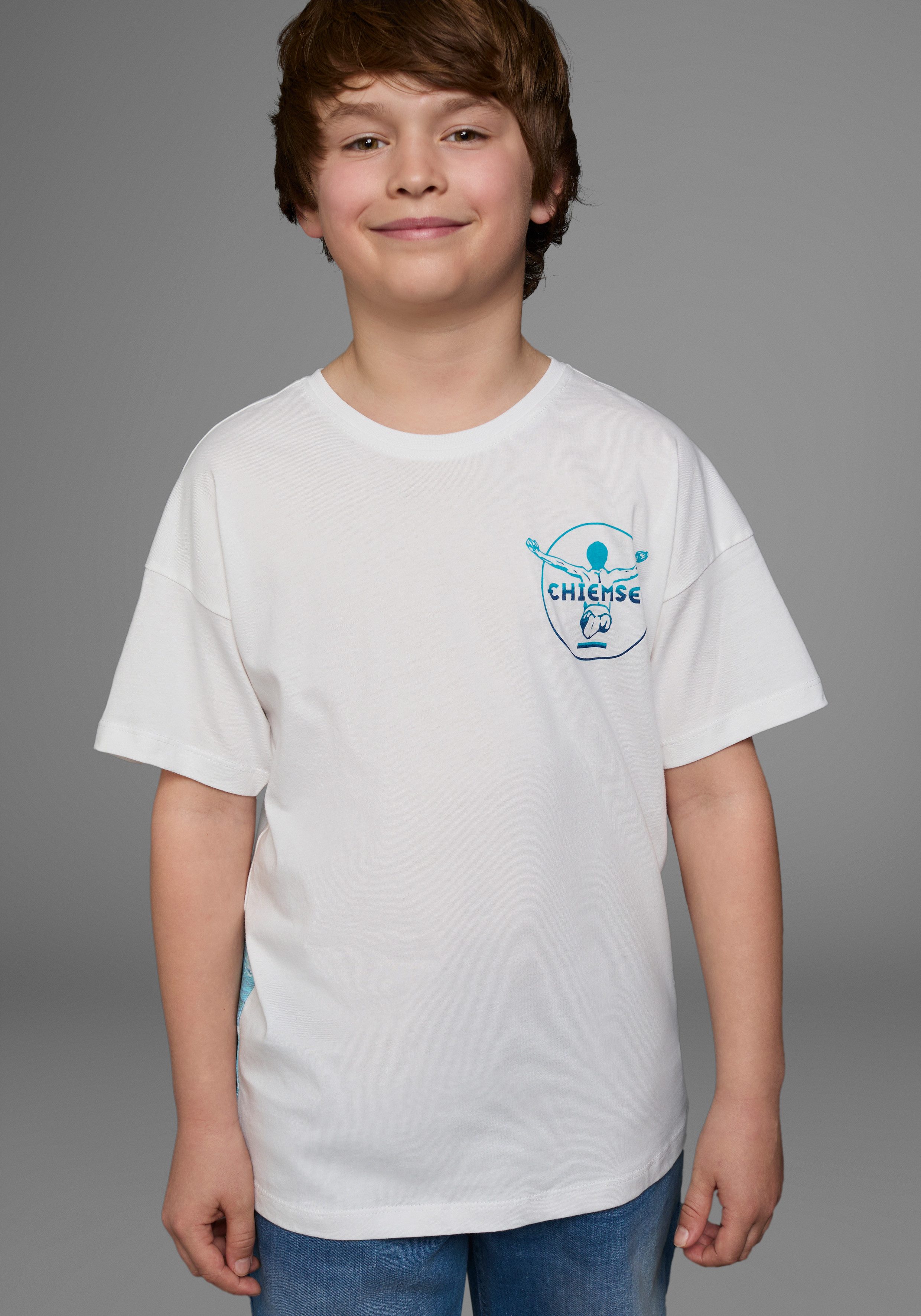 Chiemsee T-shirt WAVE Korte mouwen, basic pasvorm, bedrukt, ronde hals