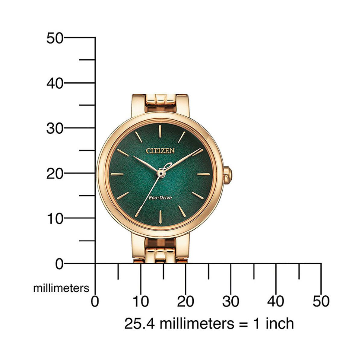 Citizen Solarhorloge EM0990-81L Polshorloge, dameshorloge, roestvrijstalen armband, saffierglas