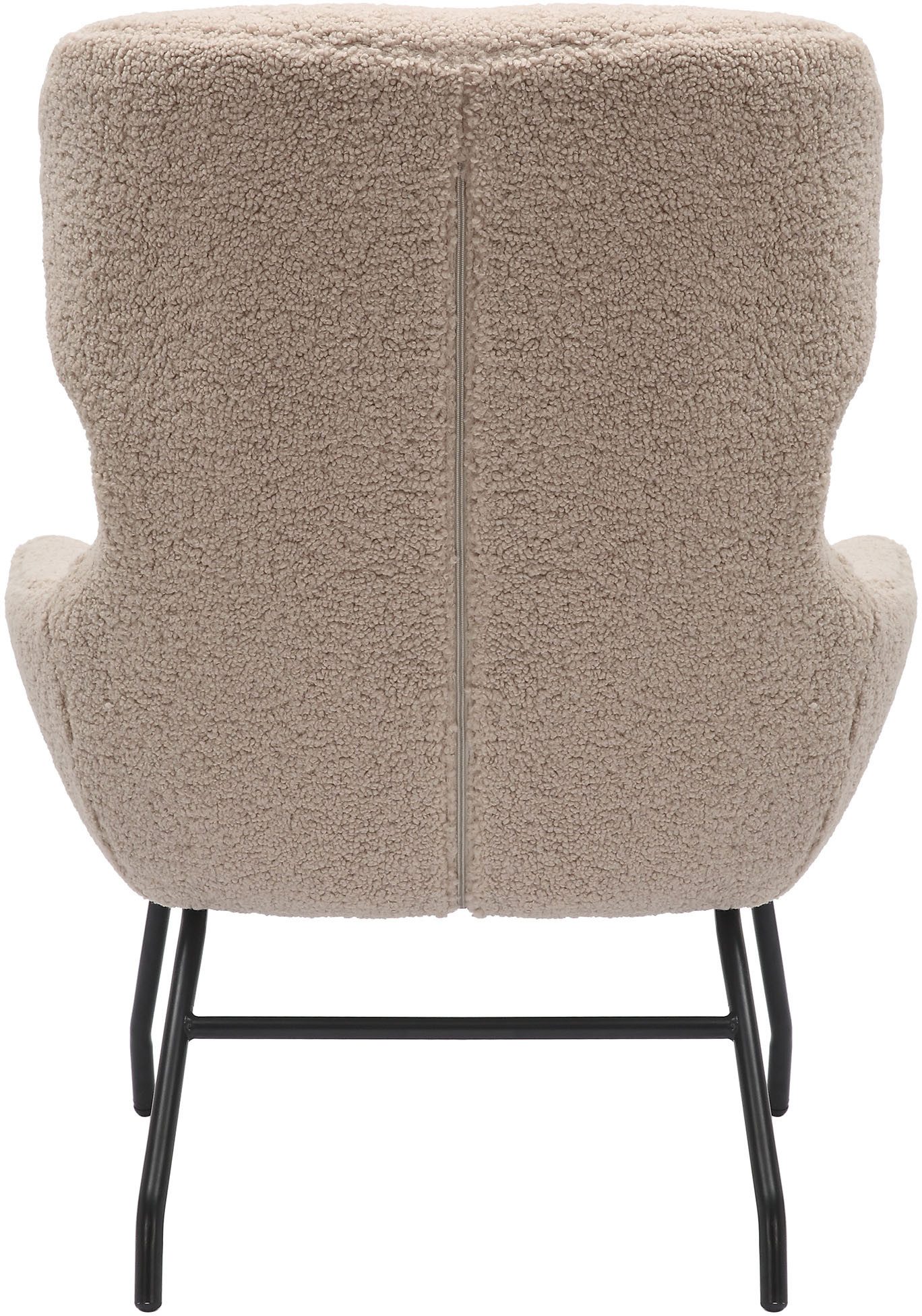SalesFever Fauteuil met bekleding in imitatiebont-look (set, 2 stuks)