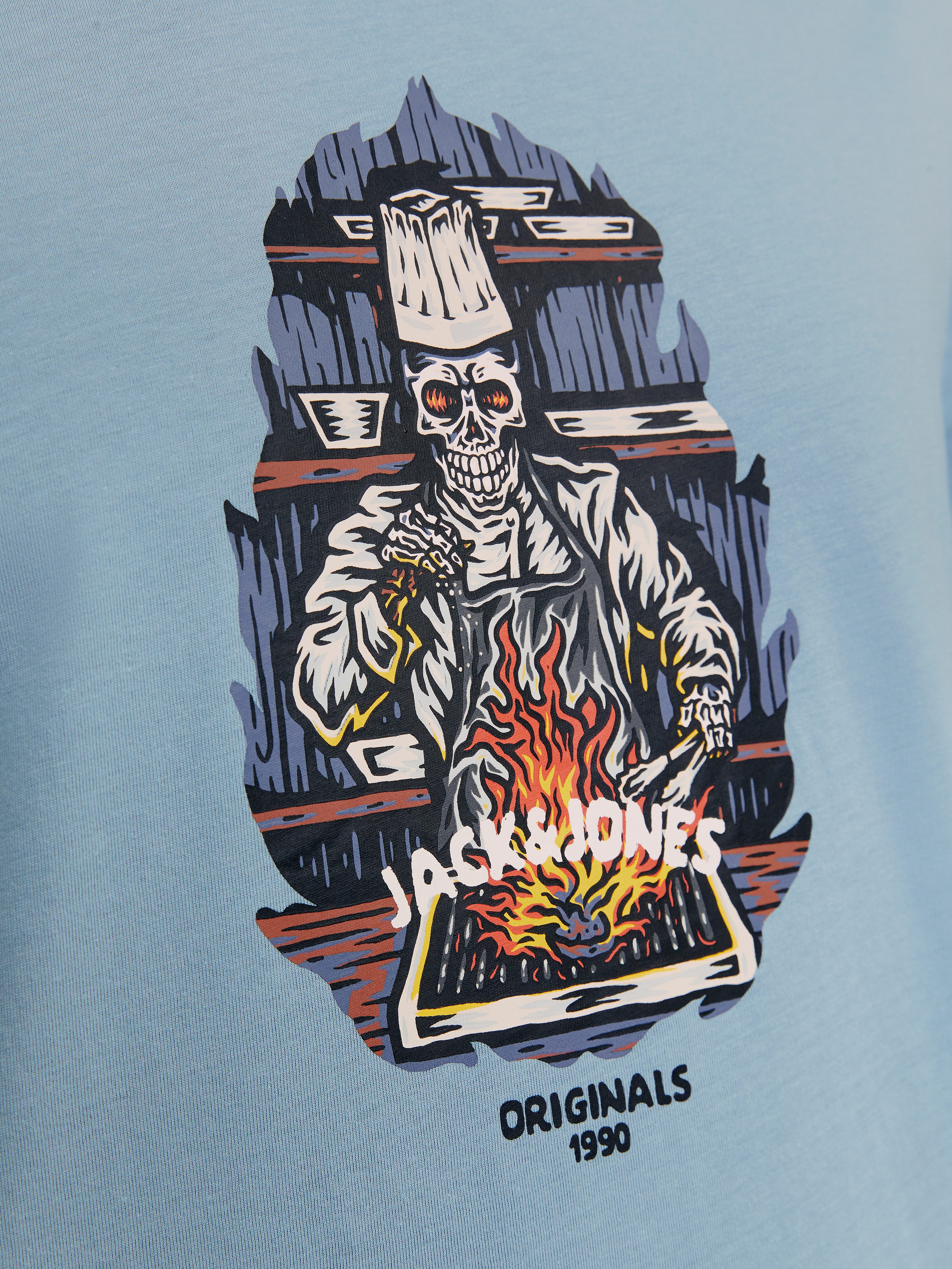 Jack & Jones Shirt met ronde hals JORSEVEN SKULL TEE SS CREW NECK SN