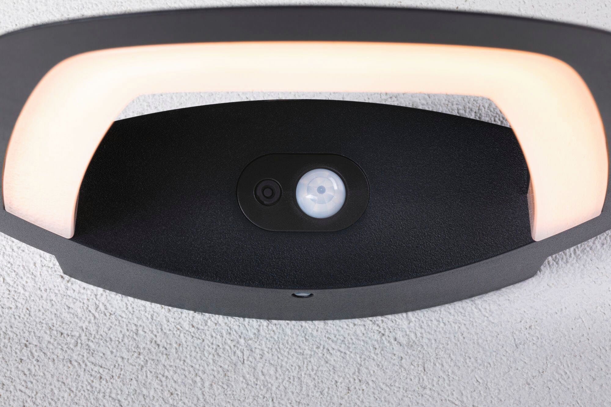 Paulmann Led-wandlamp voor buiten Buiten 230V Akena PIR Insect friendly Antraciet