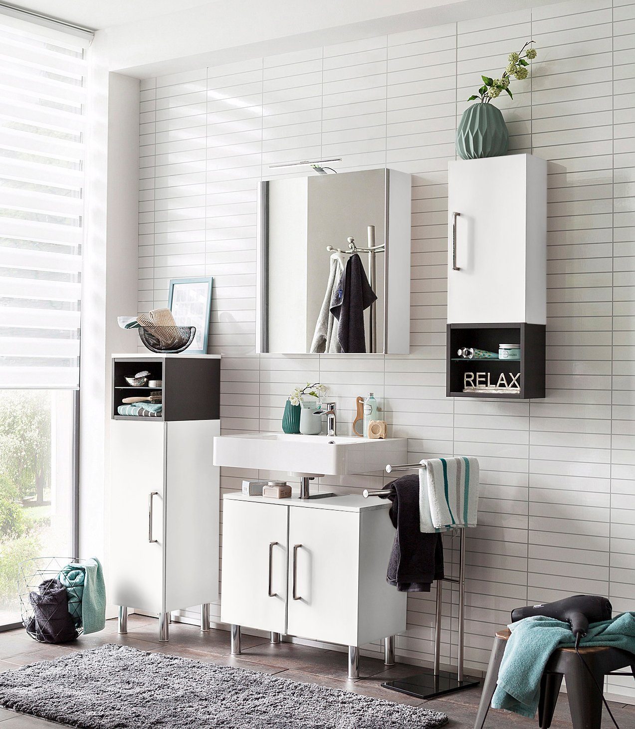 OPTIFIT Wastafelonderkast Napoli Soft-closefunctie, breedte 62 cm