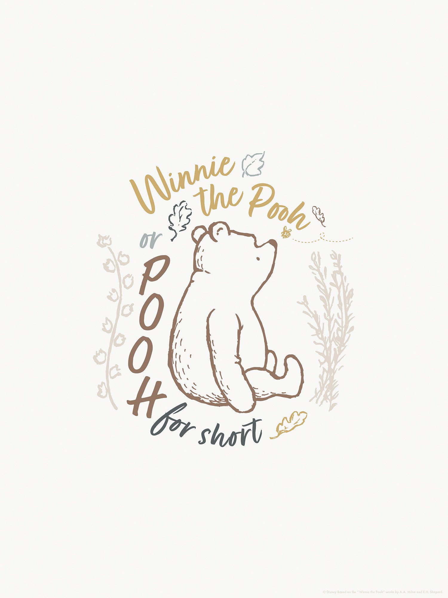 Komar Artprint Disney Winnie the Pooh for Short 300 x 280 cm (breedte x hoogte) - behang, vlies, woonkamer, slaapkamer (1 stuk)