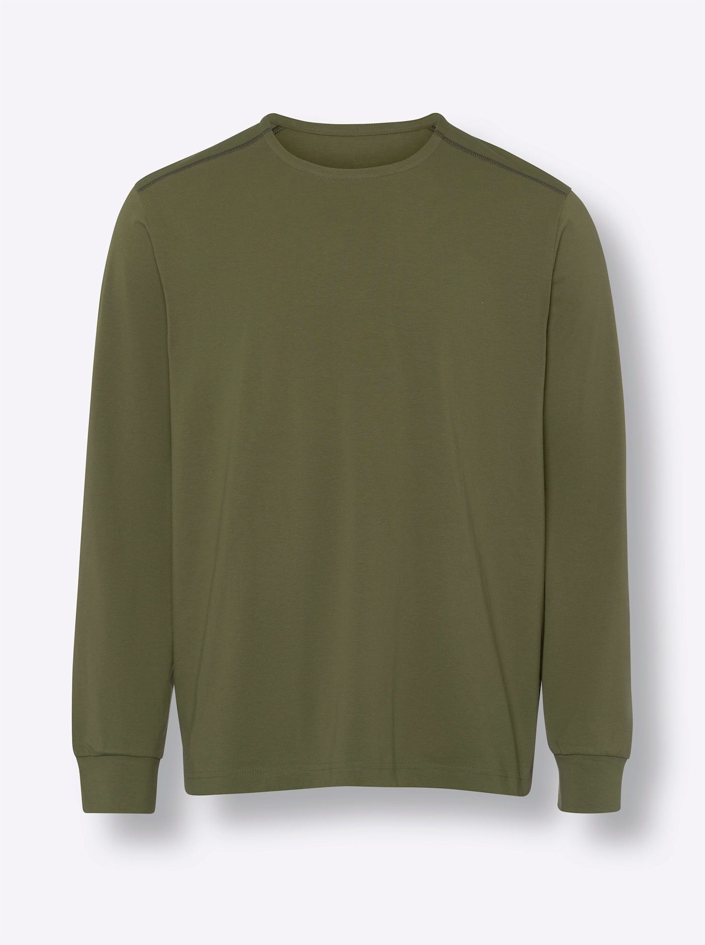 Classic Shirt met ronde hals Shirt met lange mouwen (1-delig)