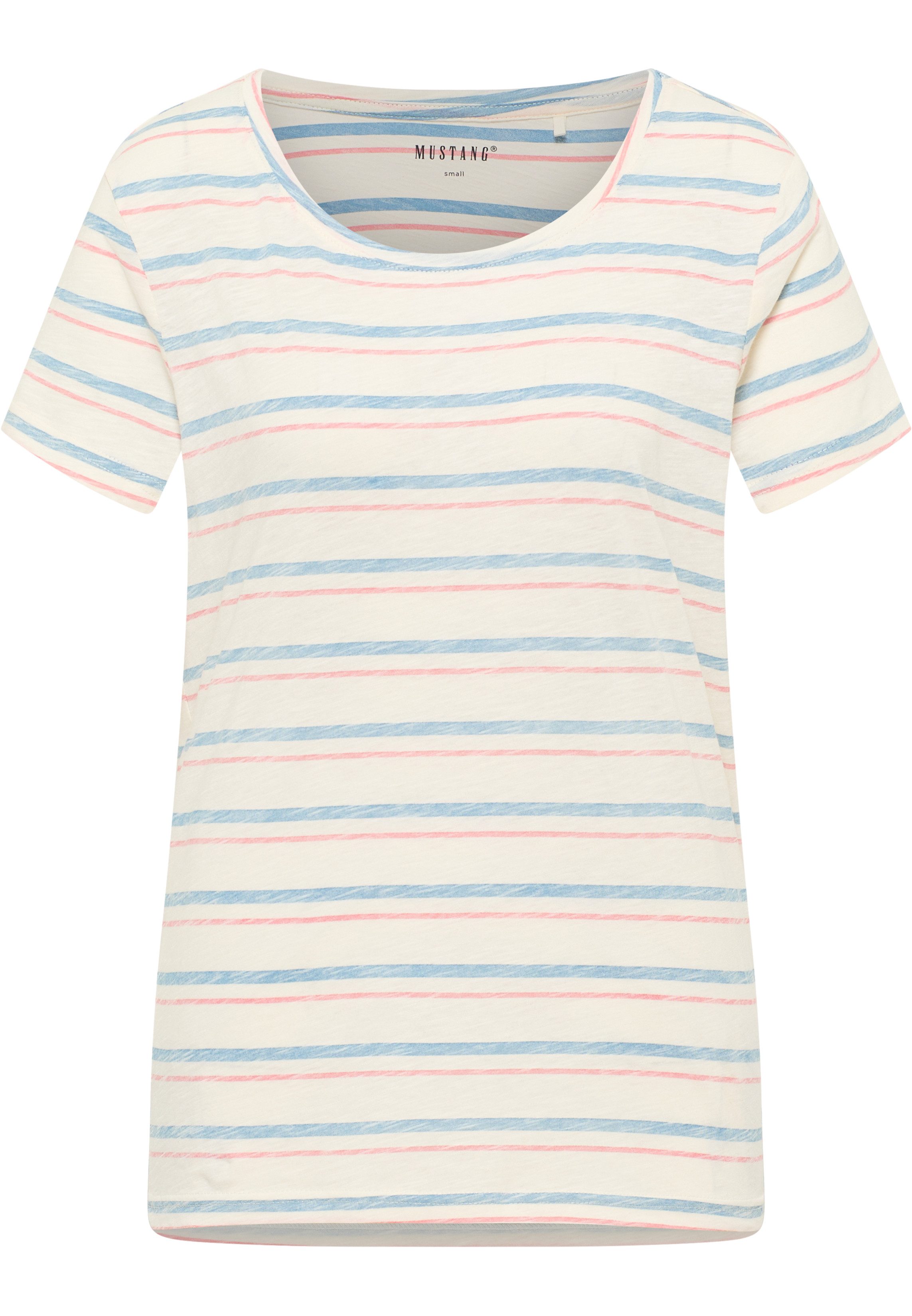 MUSTANG Shirt met print Style Alma in streep-look