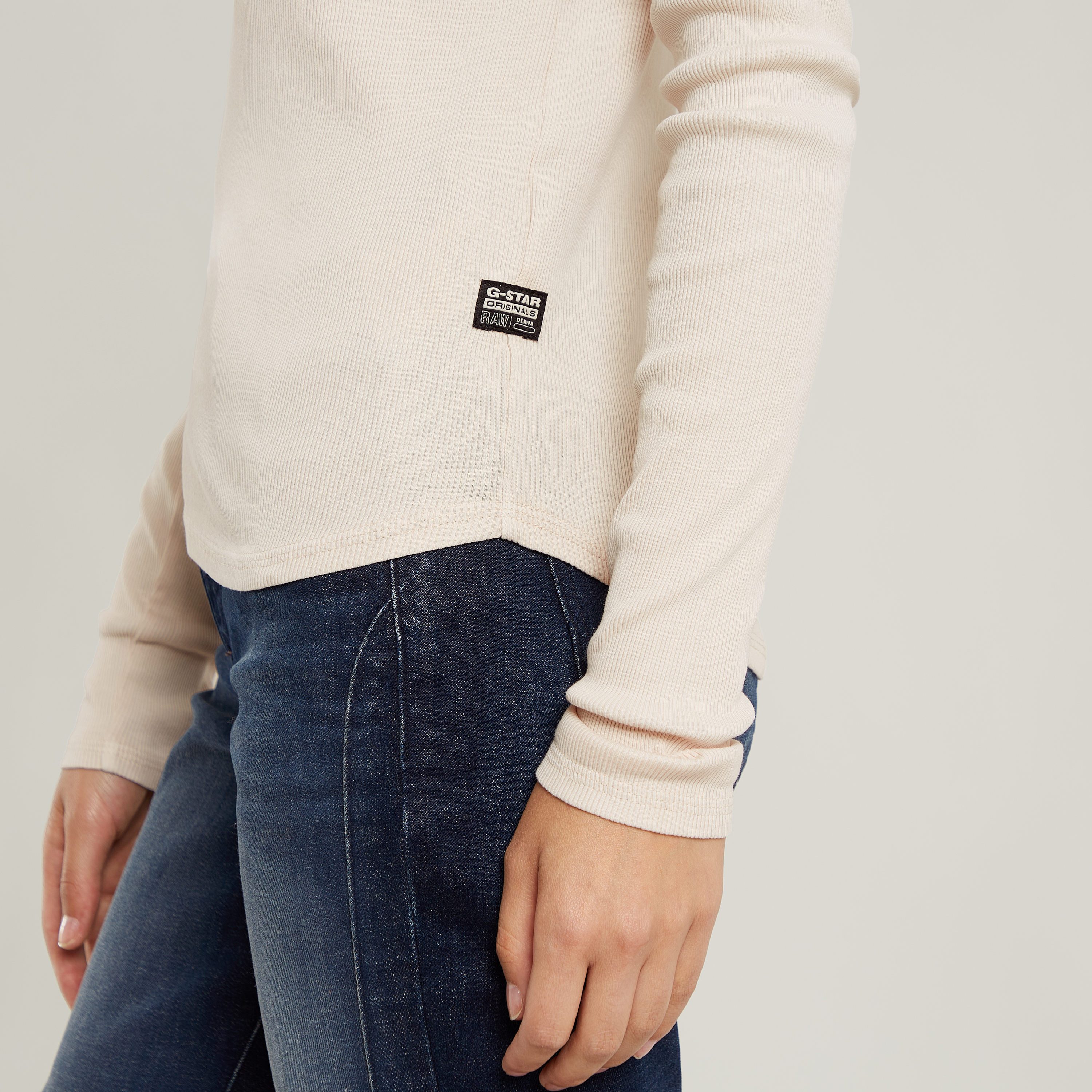 G-Star RAW Shirt met lange mouwen Deep v slim met knoopsluiting