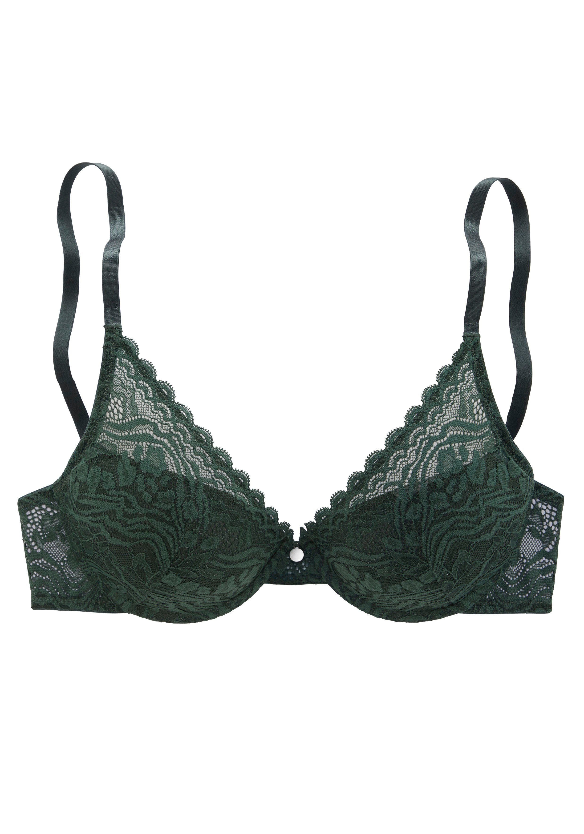 s.Oliver RED LABEL Beachwear Push-up-bh Danielle van stijlvol transparante kant in gebloemde look, dessous