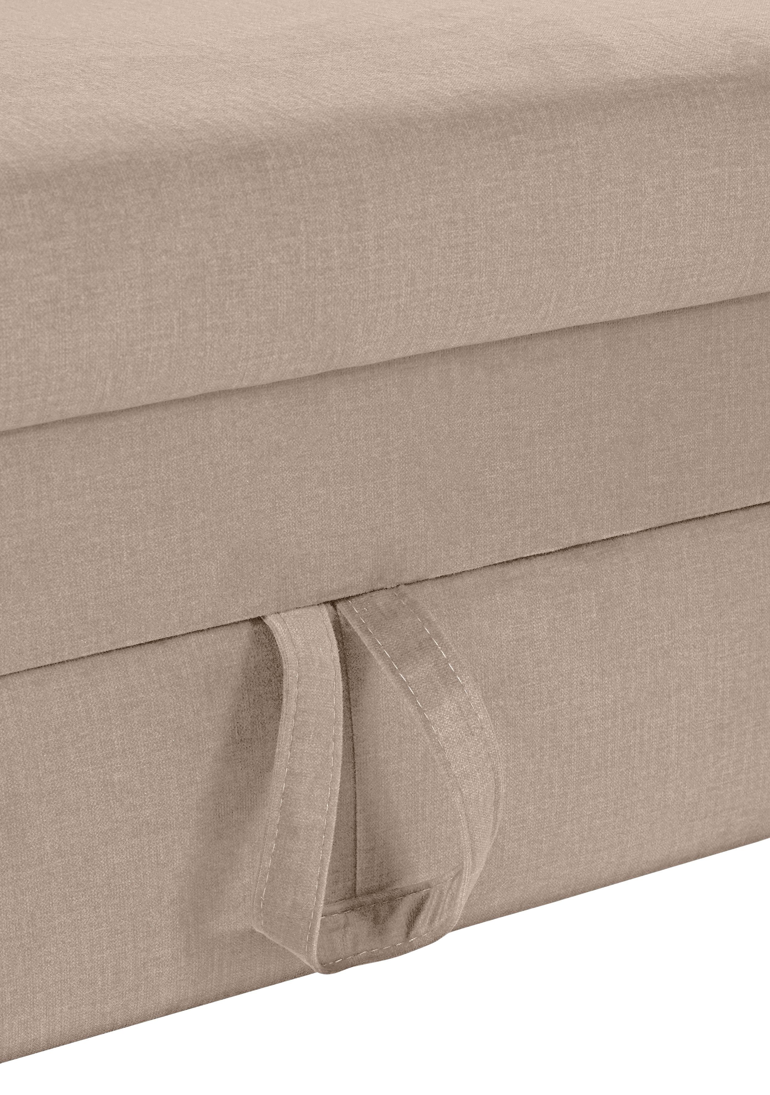 COTTA Hoekbank Morven L-vorm met hoofdeindeverstelling keuze met bedfunctie, bedlade & draadloze oplader