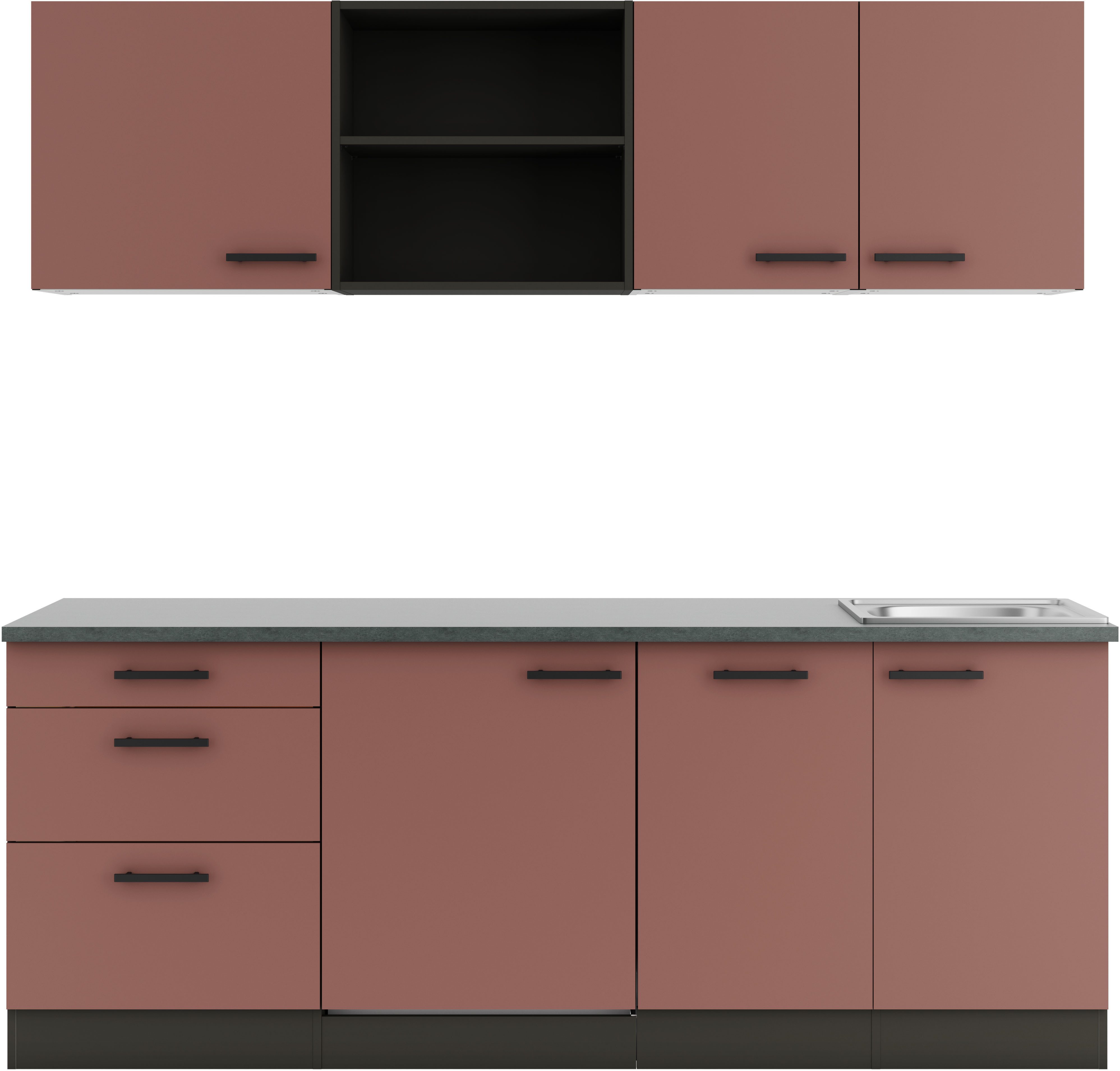 OPTIFIT Keukenblok Palma keukenkast series rood