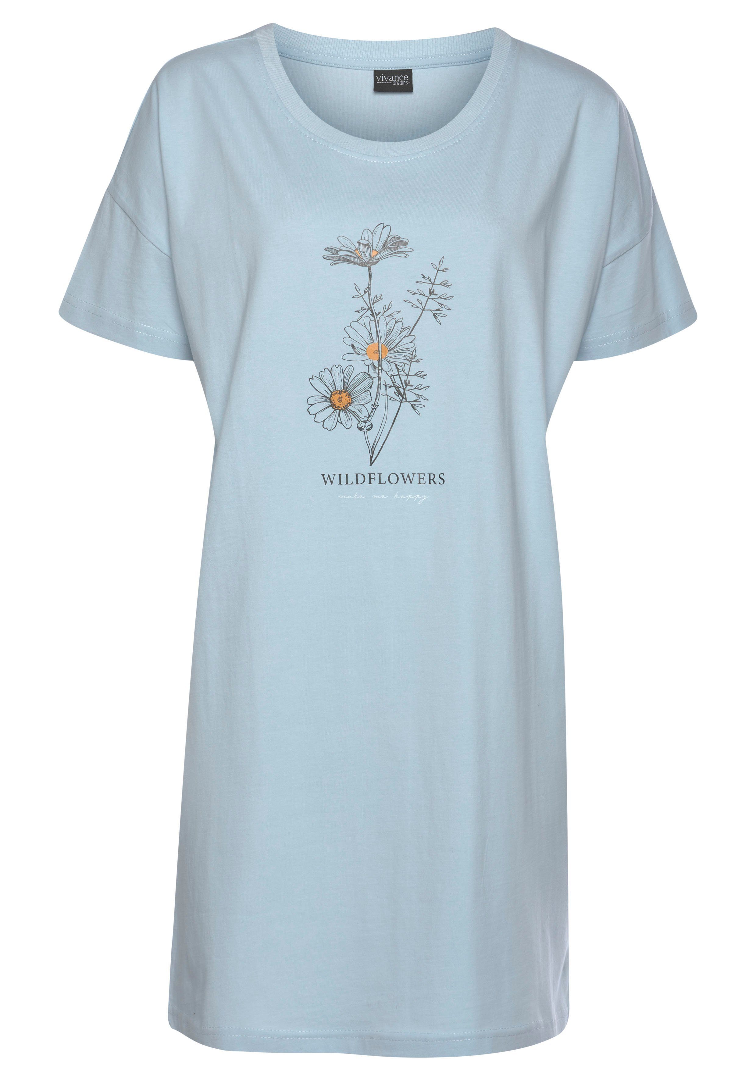 Vivance Dreams Big-shirt met frontprint (Set van 2)