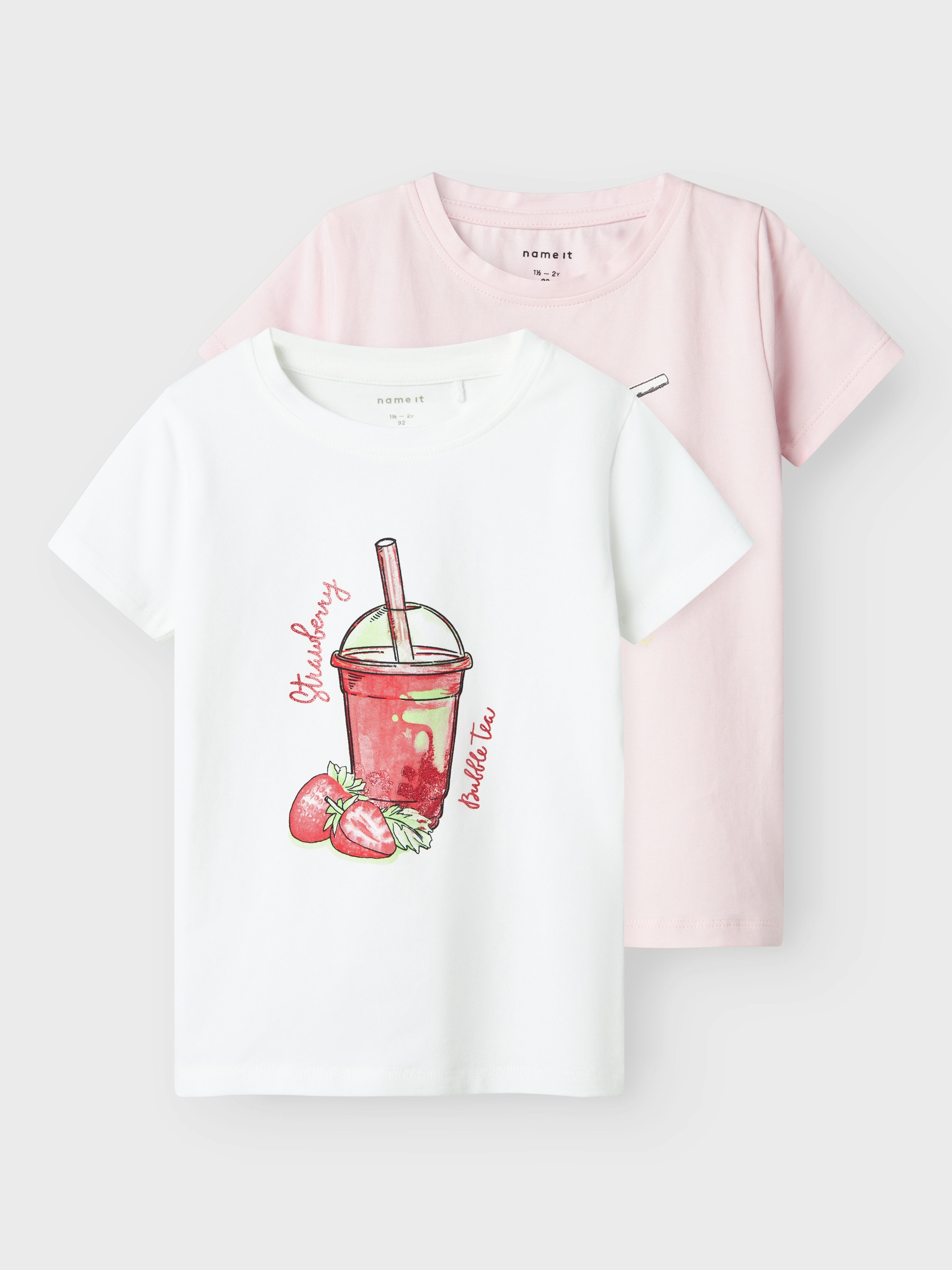 Name It Shirt met korte mouwen NMFFOJI SS TOP 2P (set, 2-delig)