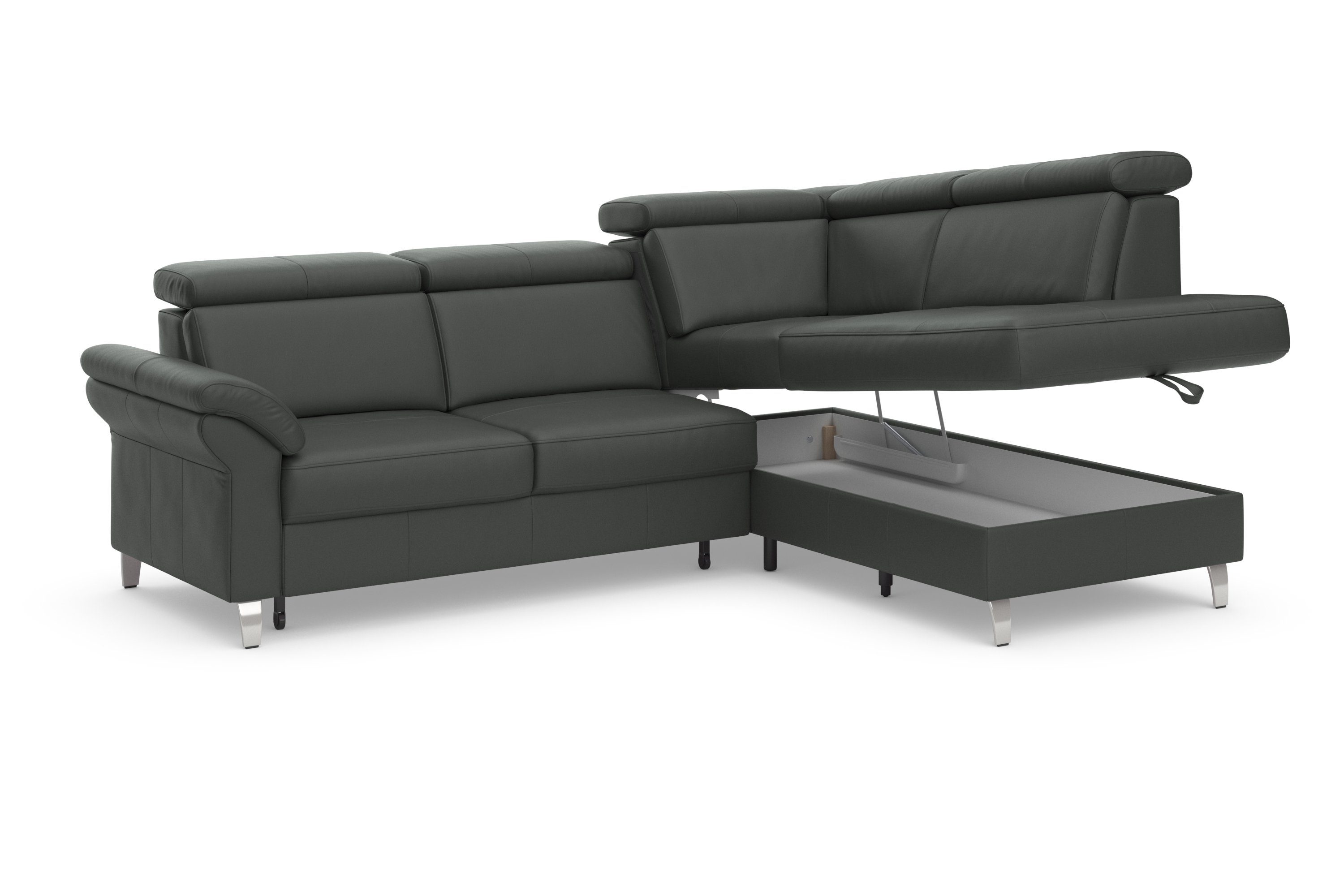 sit&more Hoekbank Arngast L-vorm met verstelbare hoofdsteun en binnenvering