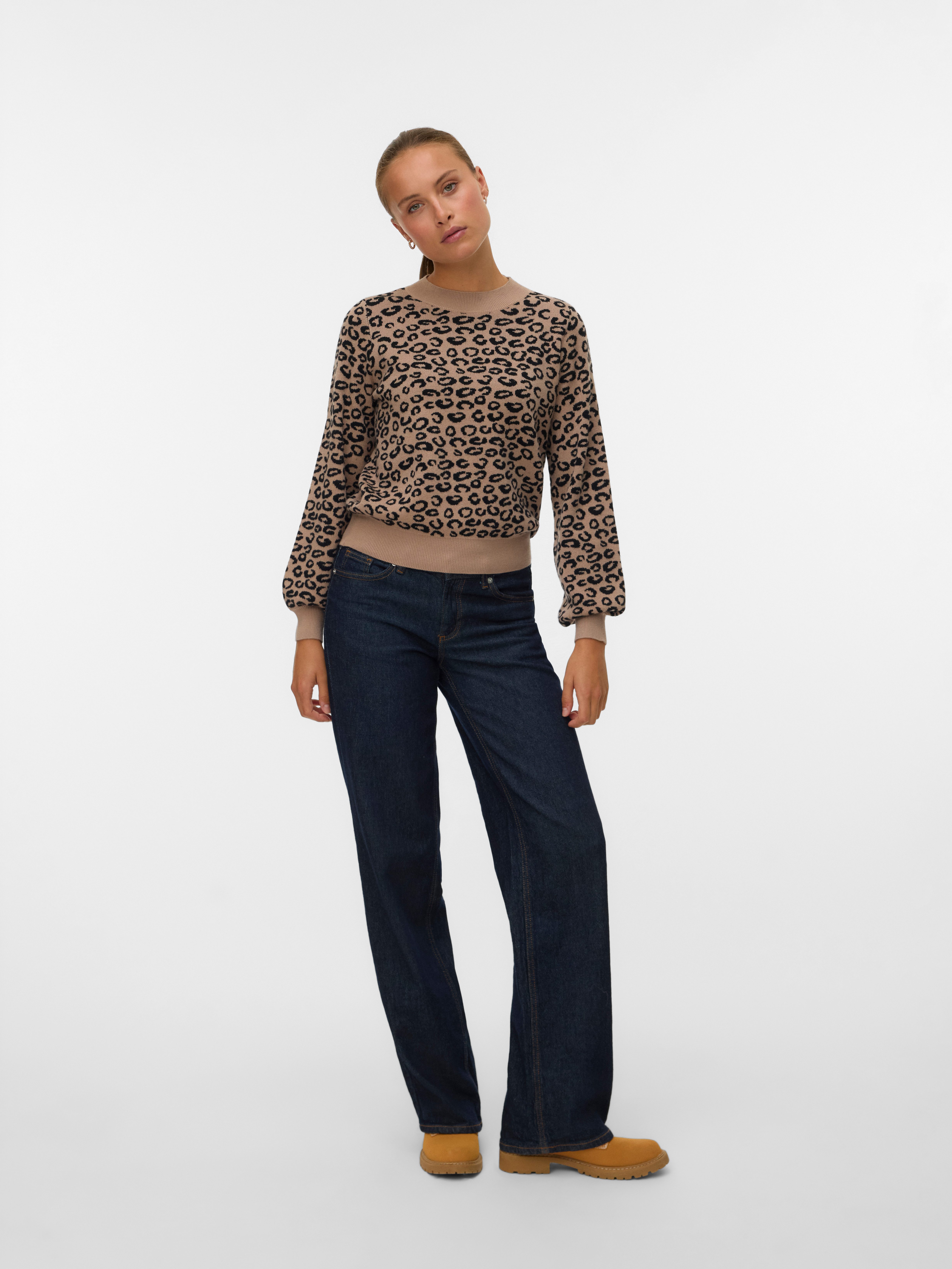 Vero Moda Gebreide trui VMNANCY LS O-NECK PULLOVER BOO