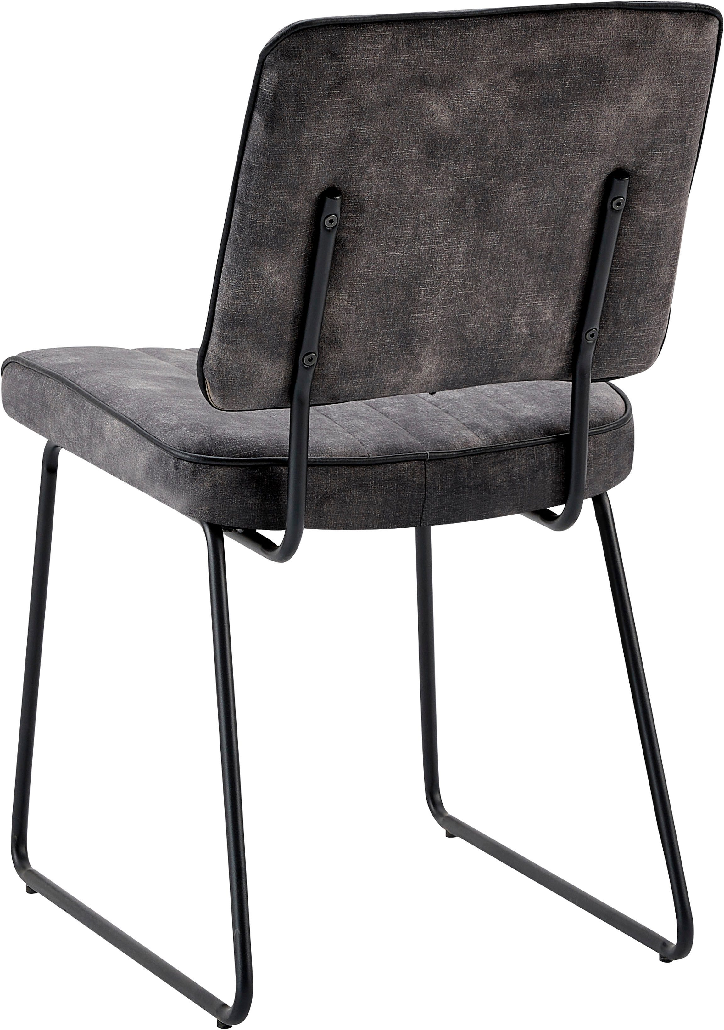 byLIVING Stoel met beugelpoten Liam 4-delige set moderne stoel in praktische 4-set met metalen frame (set, 4 stuks)