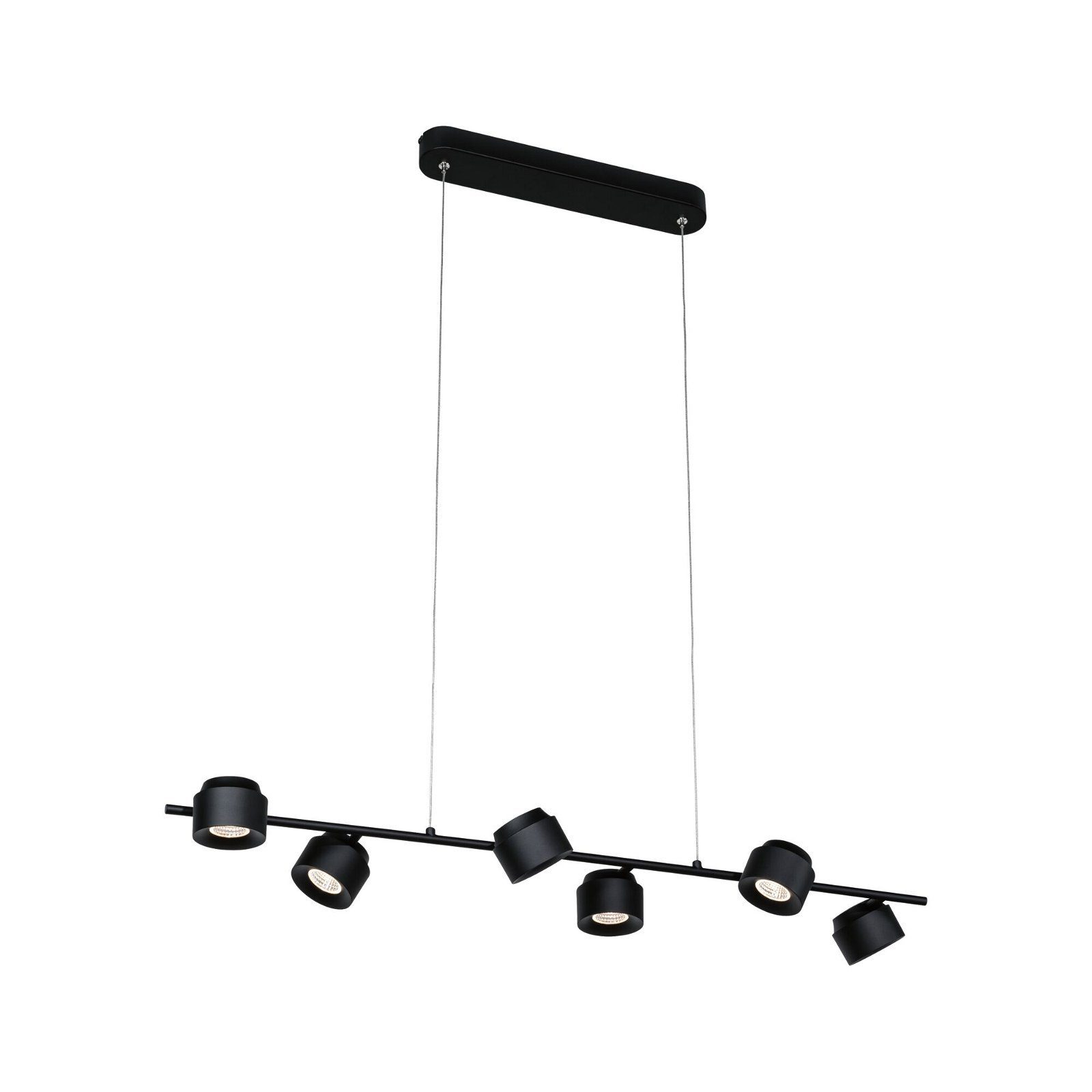Paulmann Led-hanglamp Puric Pane Smart Home Zigbee 6x6W Zwart/Grijs 230V Kunststof/Metaal (1 stuk)