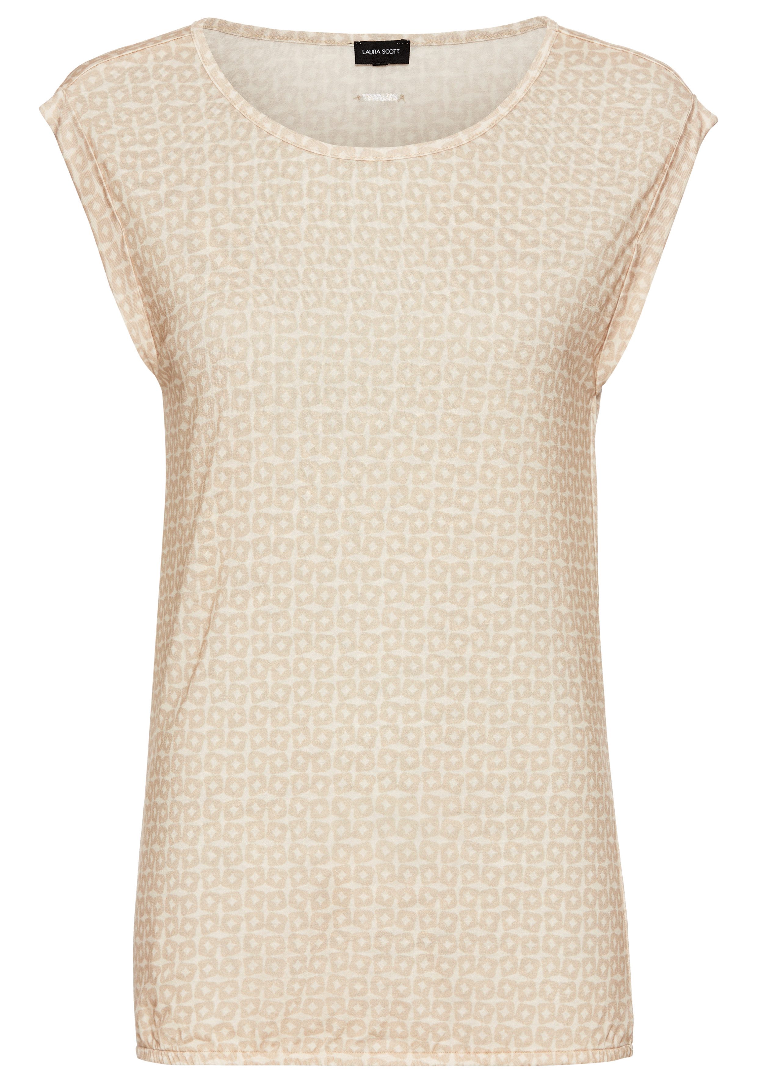 Laura Scott T-shirt figuurvolgende pasvorm, gemusterd, ronde hals