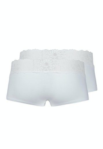 Skiny® Hipster Cotton Lace Essentials Mooie kant rondom de tailleband (Set van 2)