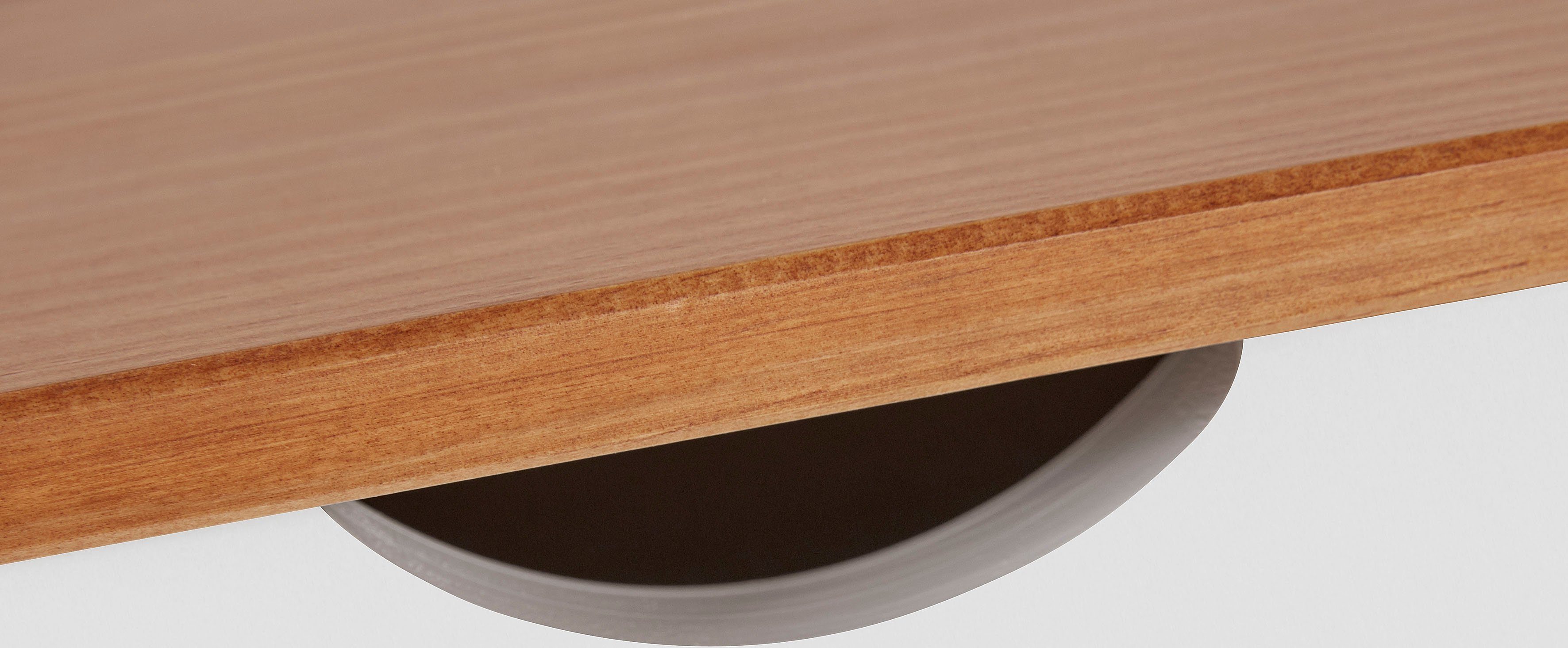INOSIGN Bureau Gava van massief grenenhout, met praktische verzonken grepen, breedte 140 cm