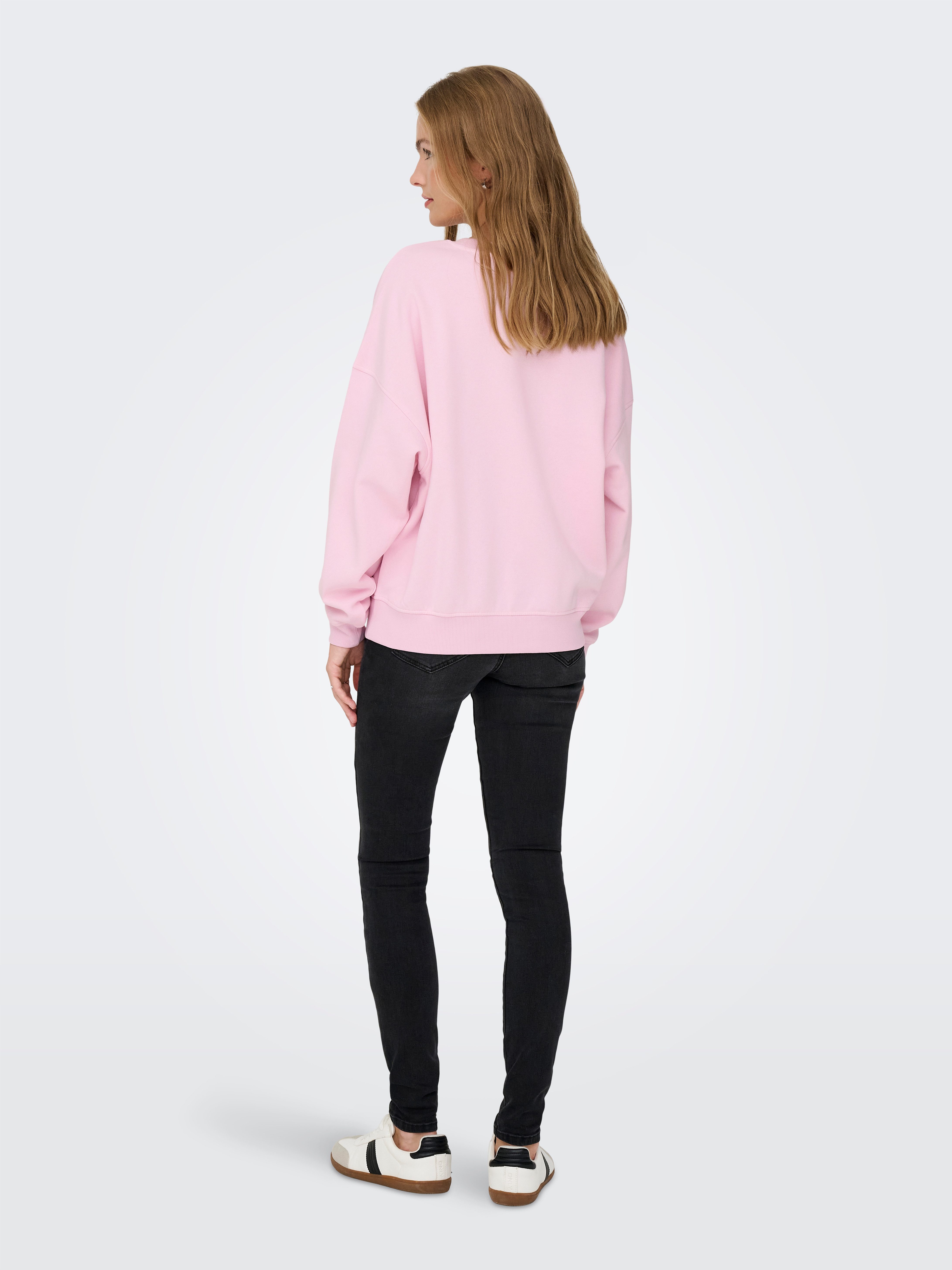 JDY Sweatshirt JDYMESA L/S O-NECK EMB SWEAT JRS NOOS