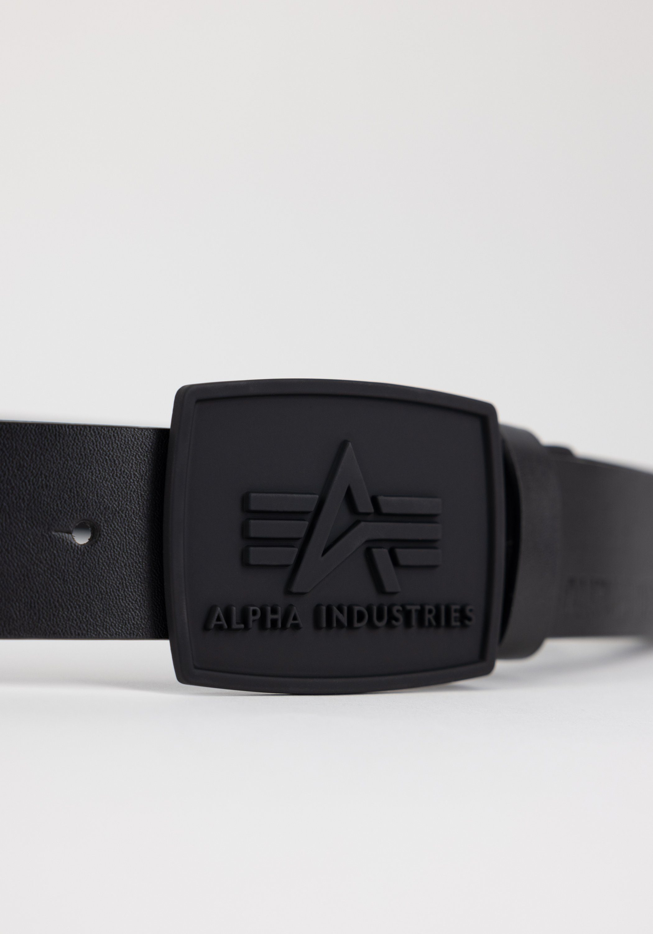 Alpha Industries Leren riem Accessoires Belts All Black Belt