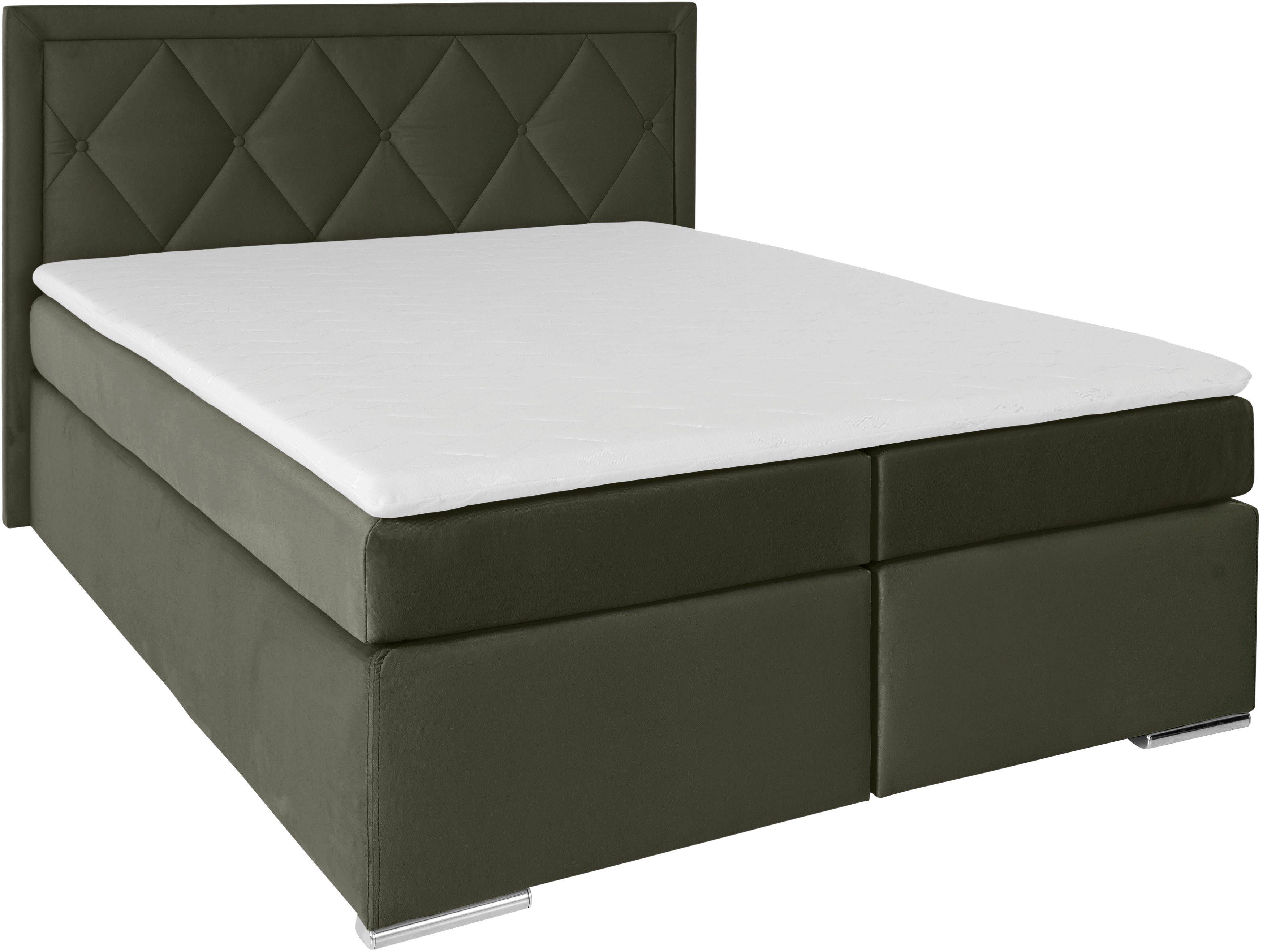 Leonique Boxspring Alfie, bestseller, optioneel met bedlade met capitonnage in het hoofdbord, h2, h3 en h4 ter keuze