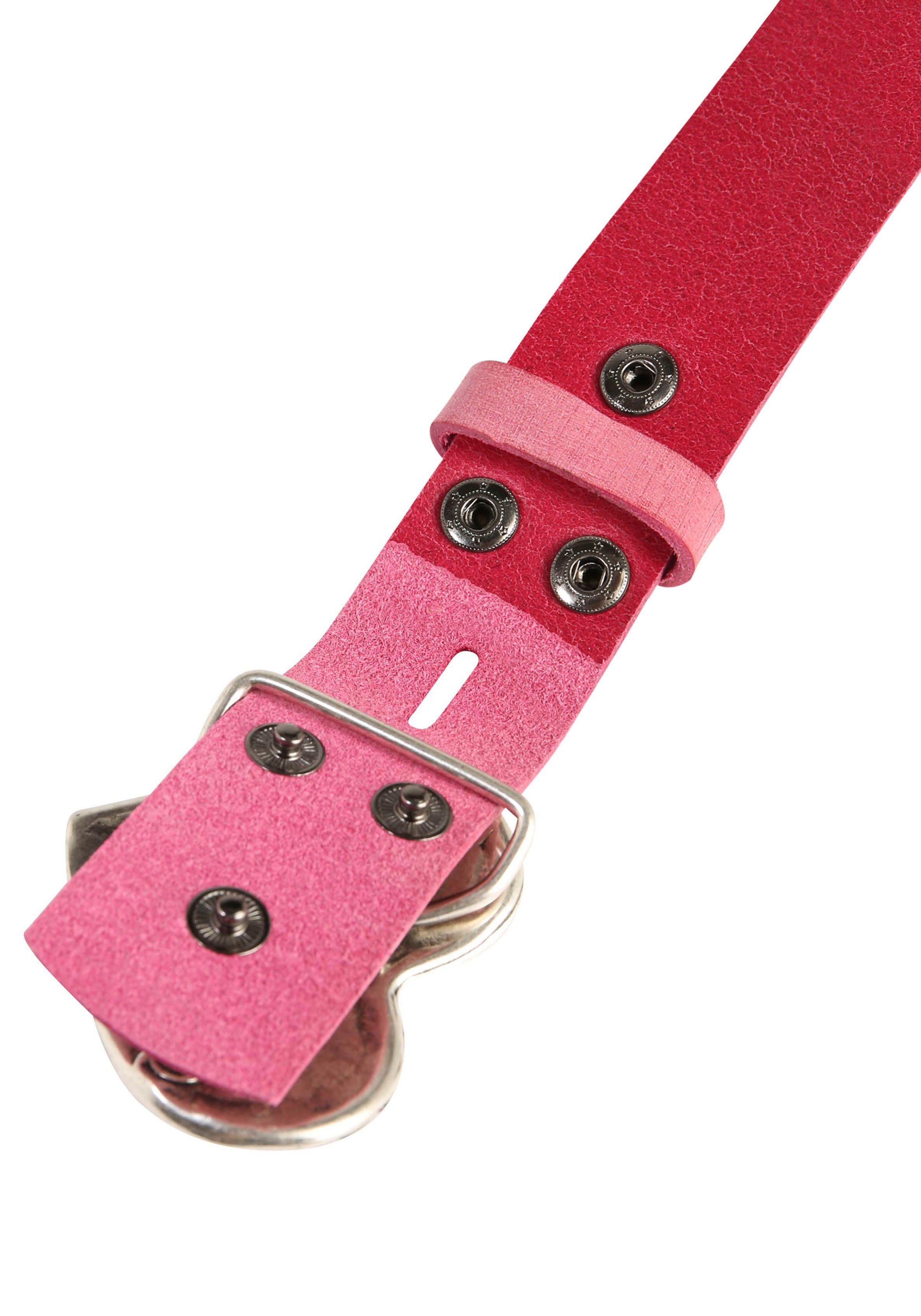 RETTUNGSRING by showroom 019° Leren riem met verwisselbare sluiting "rozenhart half"
