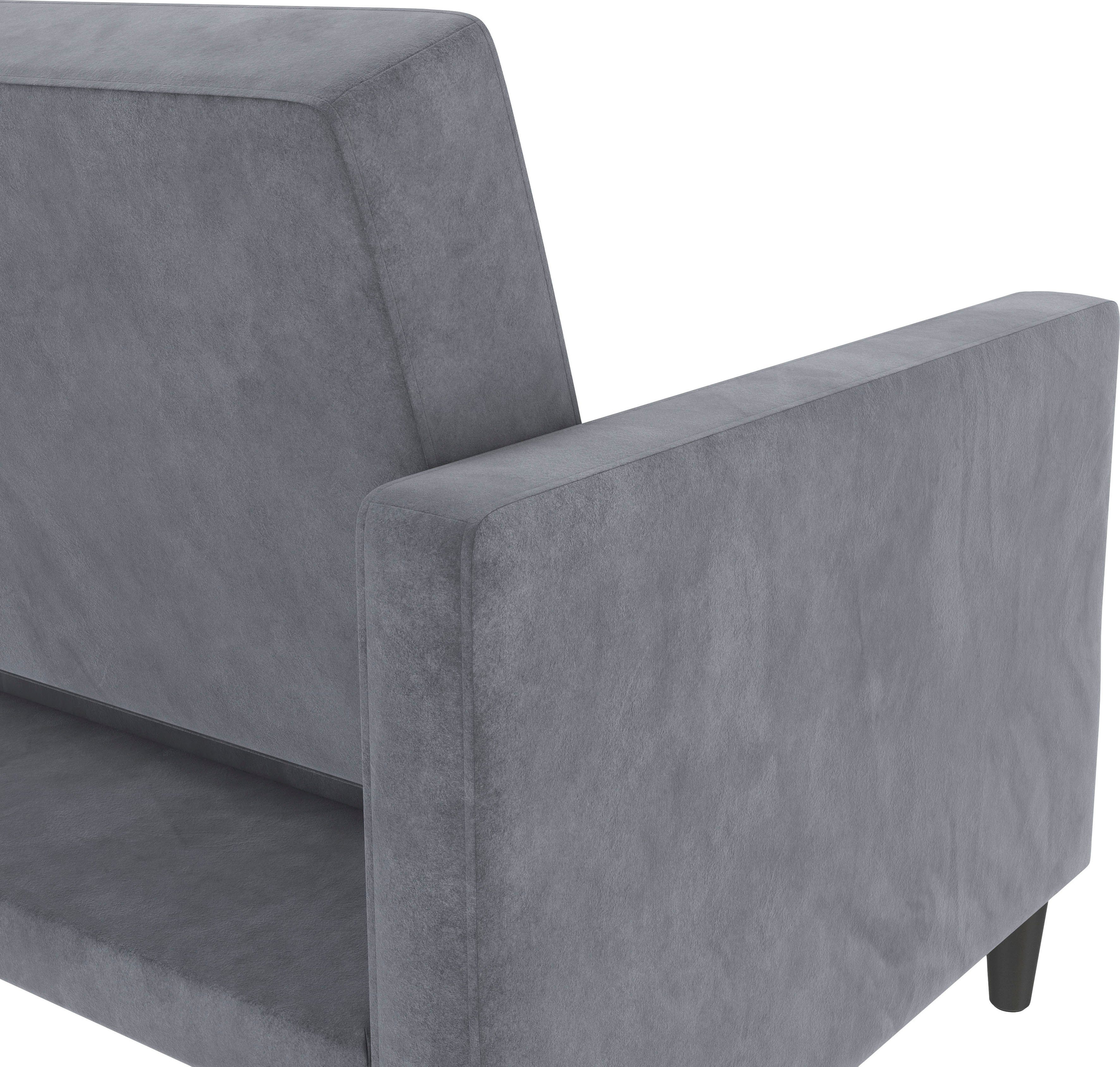 Dorel Home 3-zitsbank Hartford II Slaapfunctie, rugleuning 2-delig, 3-voudig verstelbaar, zithoogte 43 cm