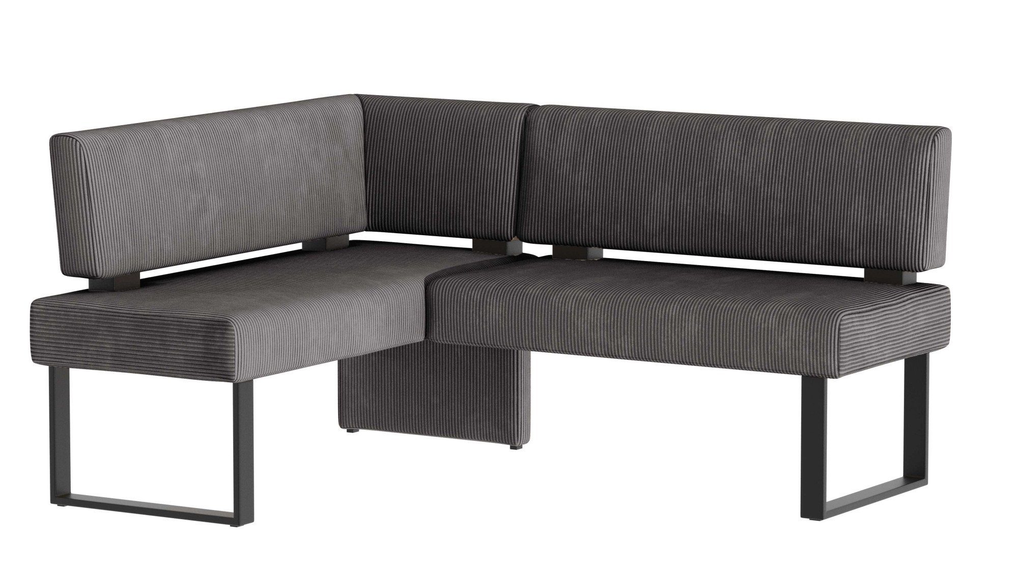 Home affaire Eethoek Oliver Hoekbank met golfvering in de zitting, tafel massief eiken (set, 4-delig)