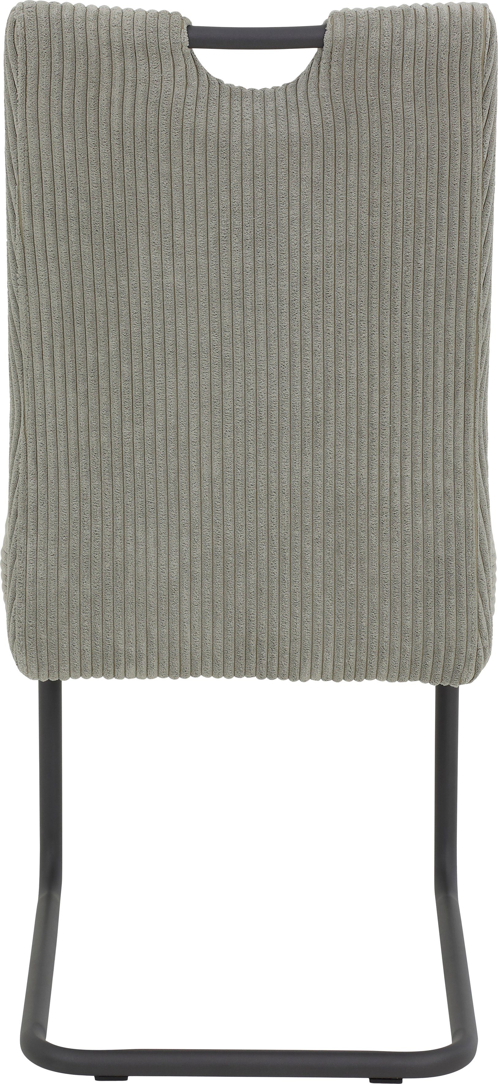 HELA Vrijdragende stoel MERKUR XL Binnenvering, 140 kg vermogen, cord bekleding, set van 2 & set van 4 (set)
