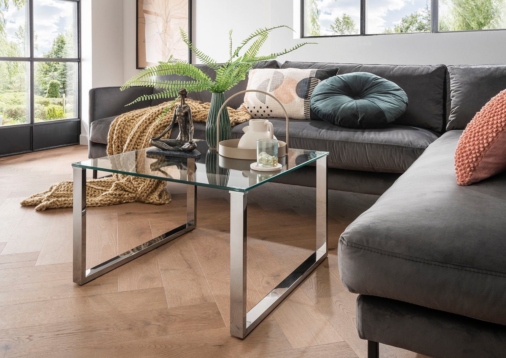 Paroli Bijzettafel Frame gepolijst edelstaal