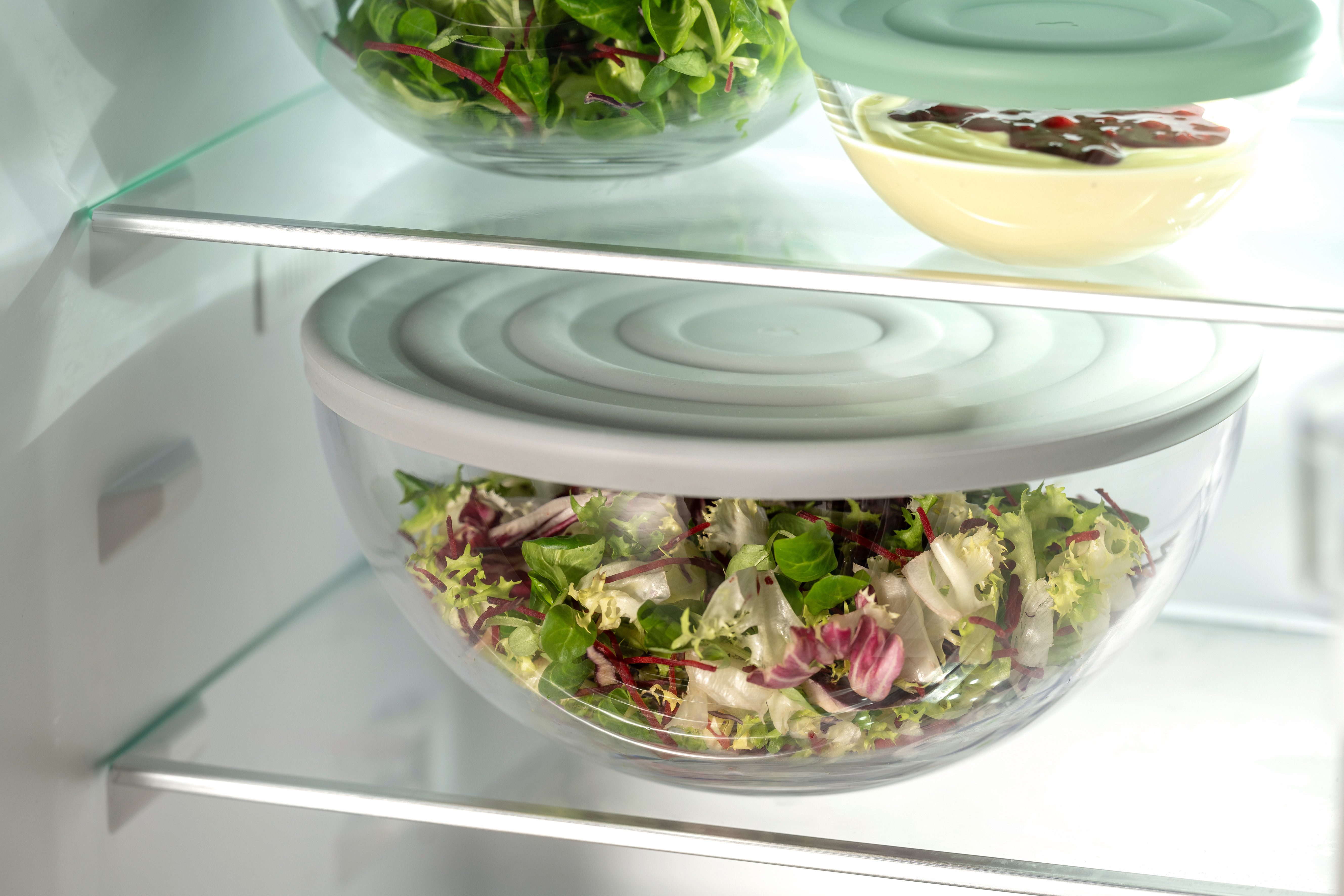 LEONARDO Schaal CUCINA, Ø 28 cm, 1 kom met siliconen deksel (set, 2-delig)