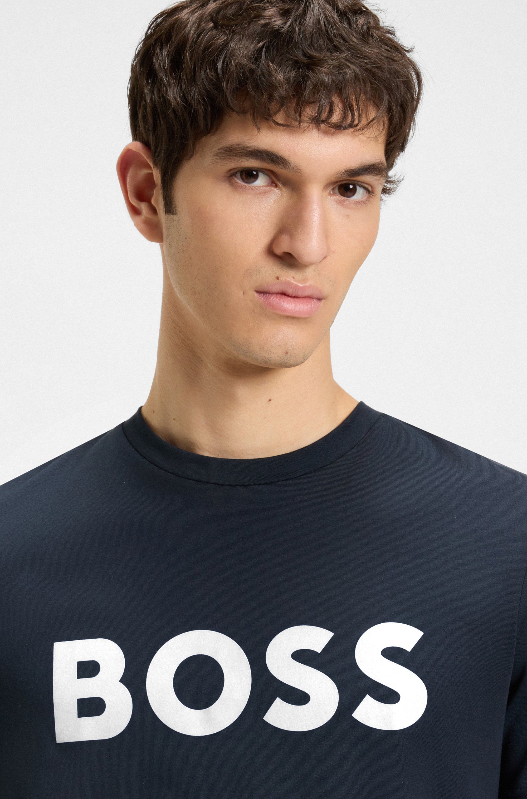 Boss Orange T-shirt Thinking met logoprint (1-delig)