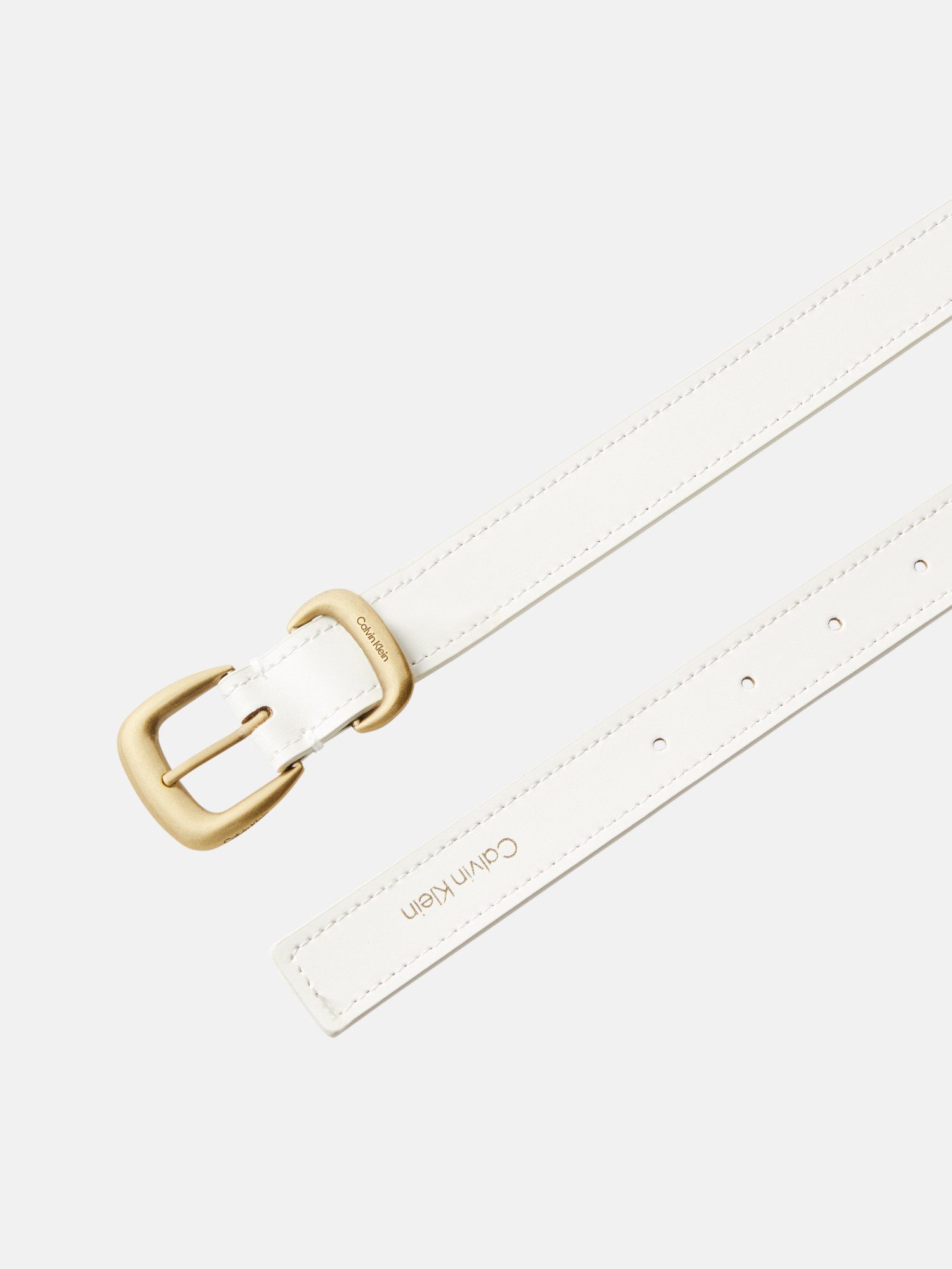Calvin Klein Leren riem SRH 2 PC LG BCKL BLT