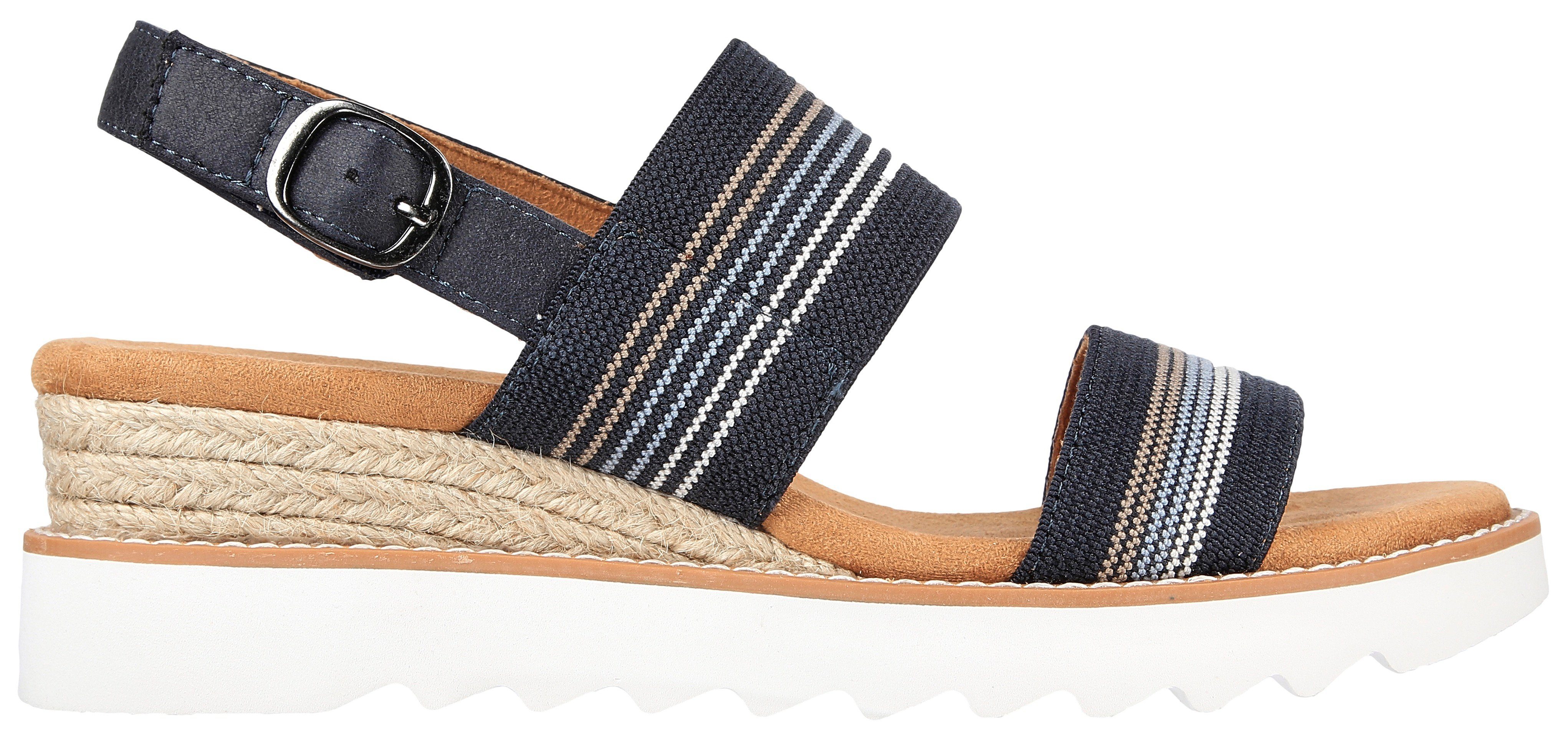 Skechers Sleehaksandaaltjes DESERT KISS HI-TEA TIME , zomerschoen, sandaal, sleehak, met memory foam
