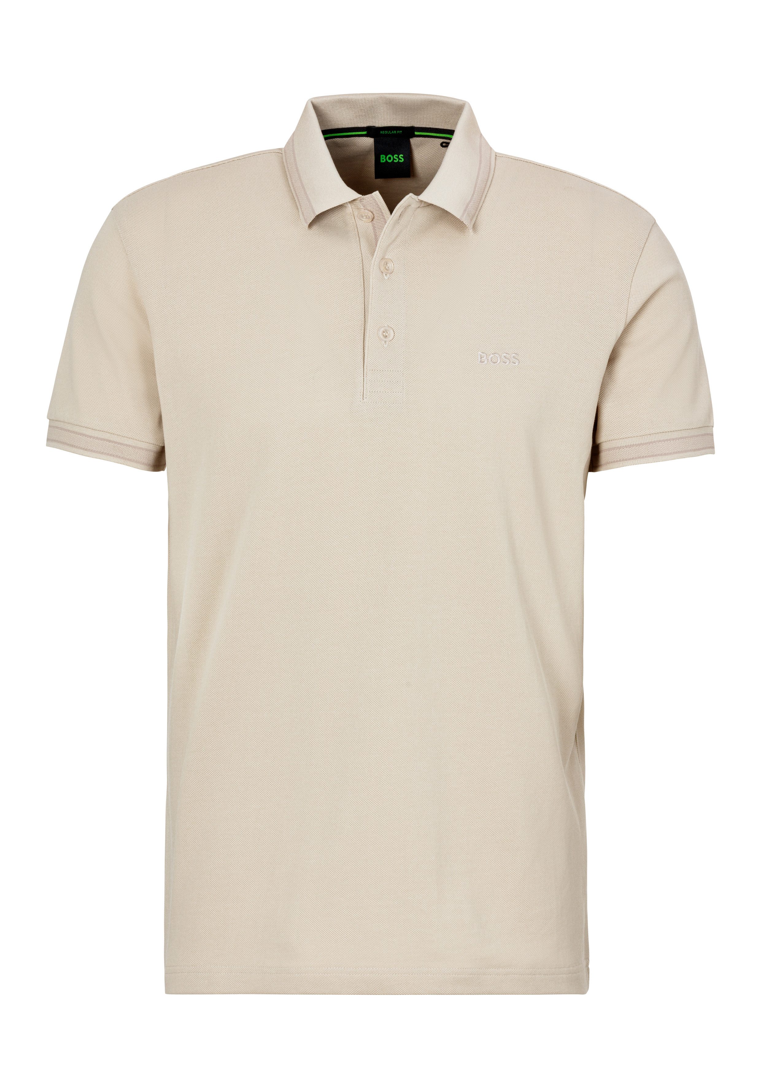 BOSS GREEN Poloshirt PADDY met contrasterende strepen aan de kraag heren poloshirts maat 4XL bruin