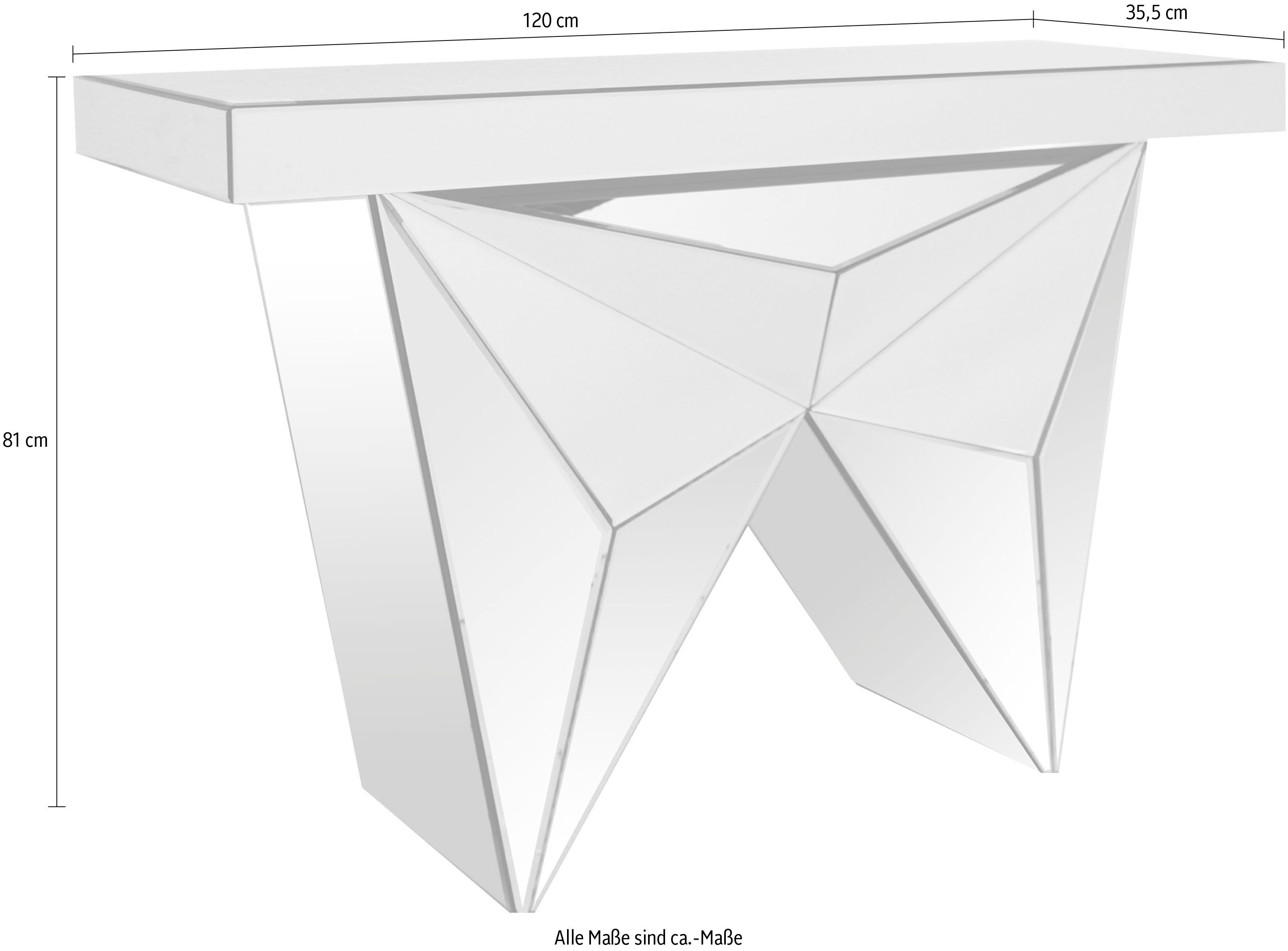 SalesFever Sidetable spiegelend, in chic model en bijzondere look