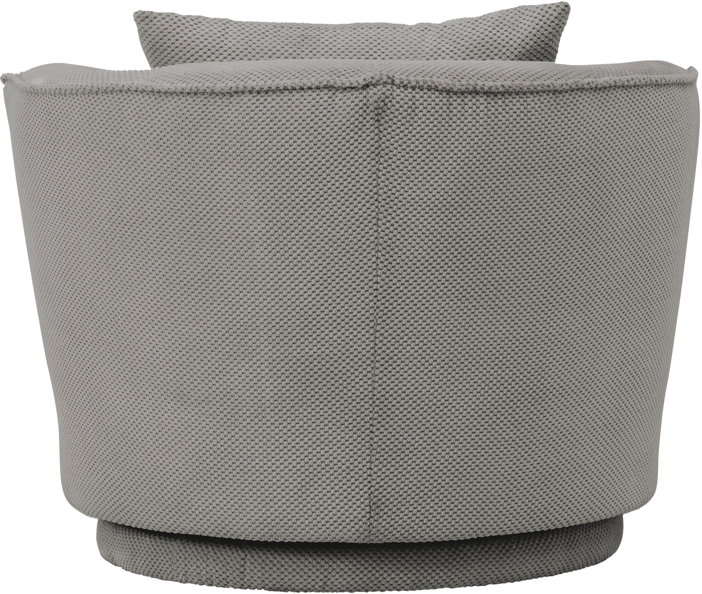 Leonique Draaibare fauteuil MAISIE, leesfauteuil, love seat, trendige stoffen mega cord en geweven velours, 360 graden draaibaar