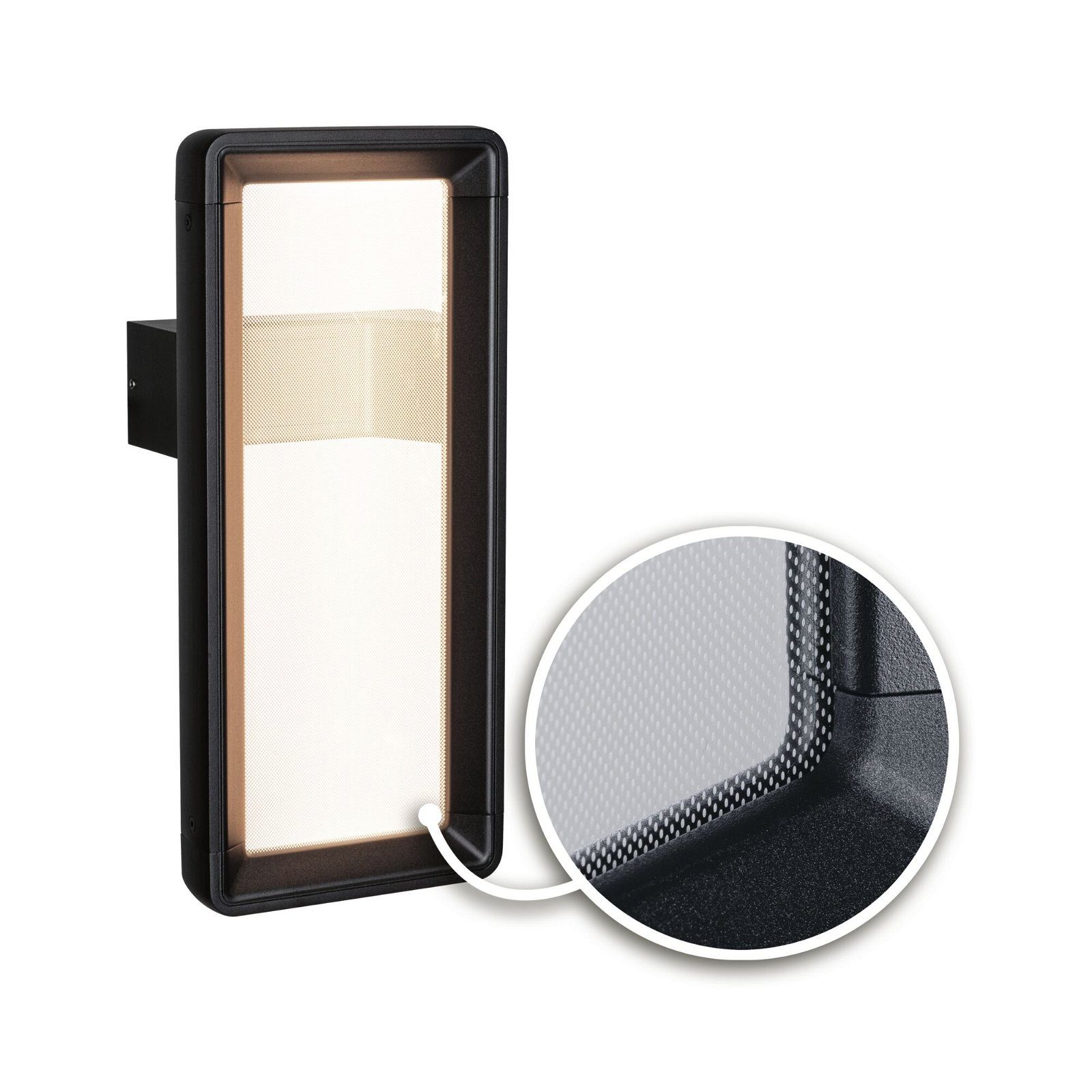 Paulmann Led-wandlamp voor buiten Reana IP44 176x107mm 3000K 2x3W 2x130lm 230V Antraciet Metaal (1 stuk)