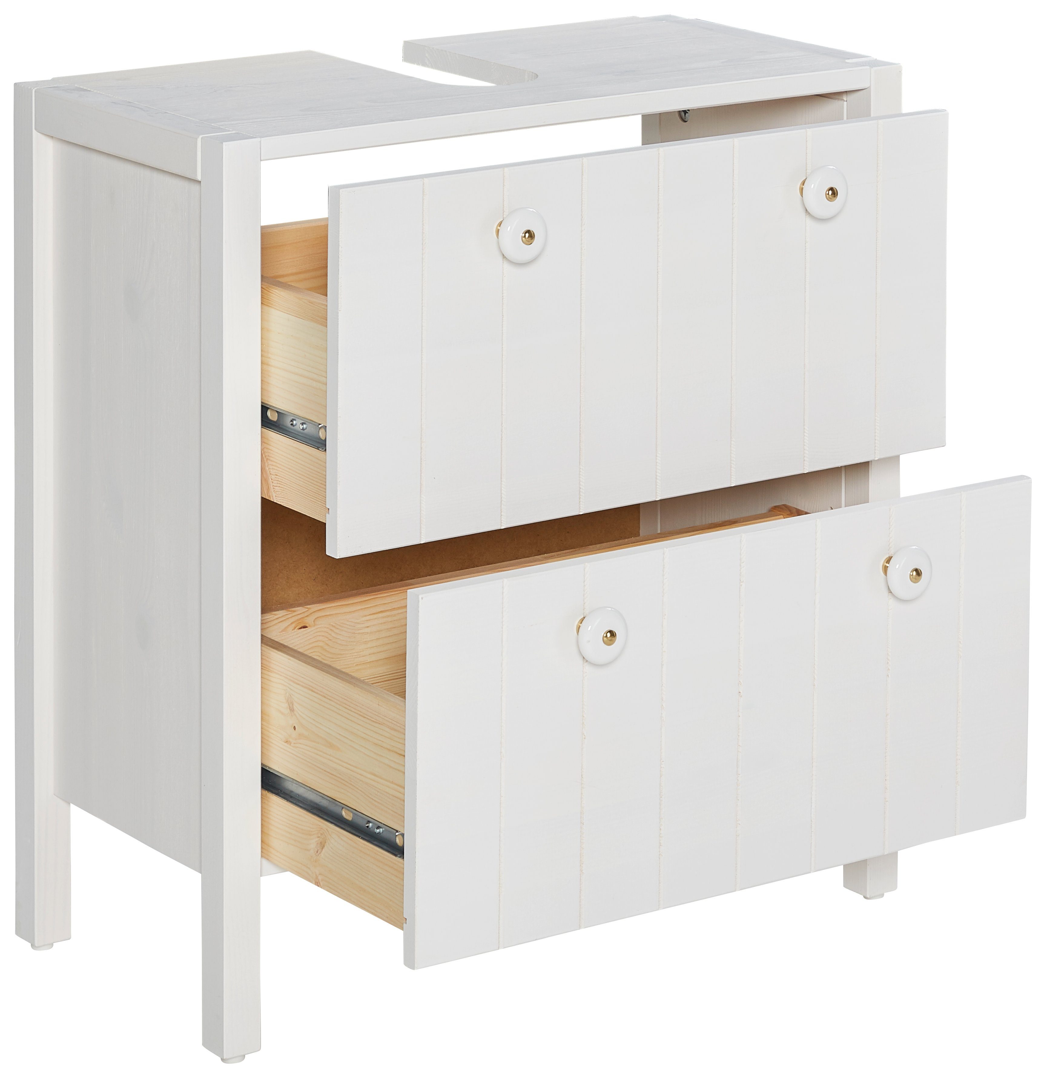 Home affaire Wastafelonderkast TINA Badkamermeubel, kast, breedte 60 cm, massief hout