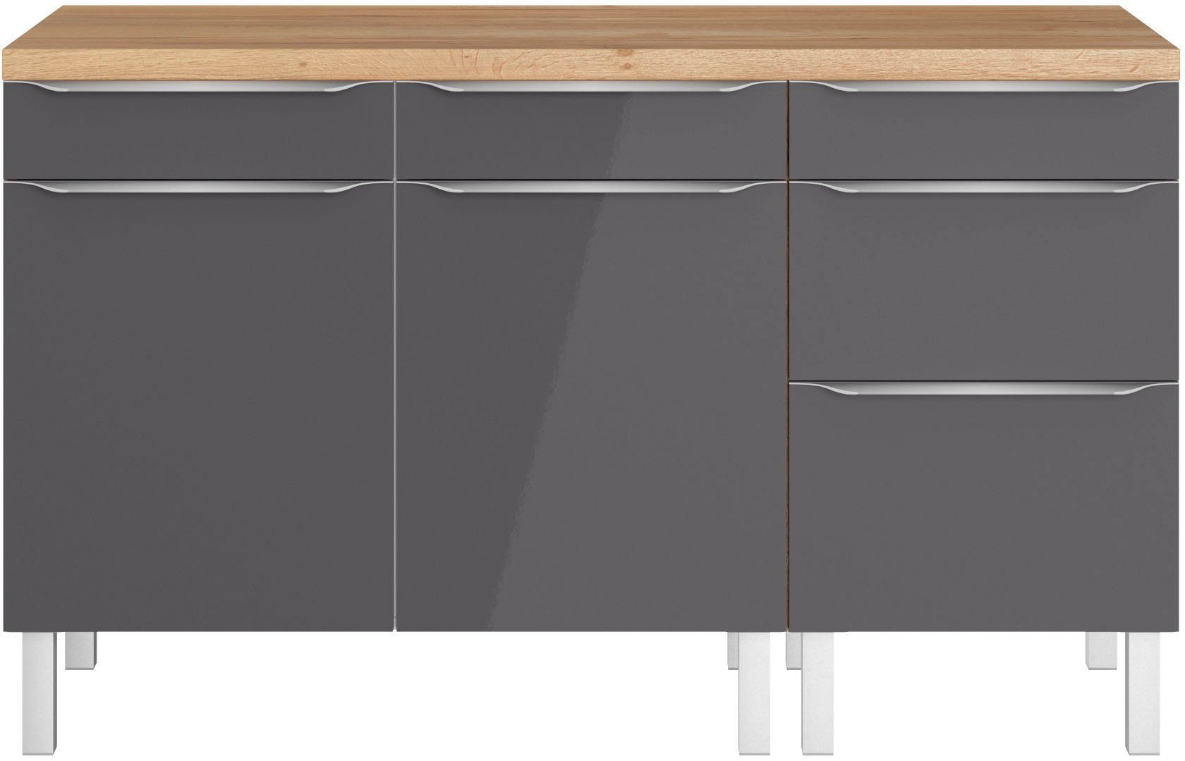 OPTIFIT Pantry keuken Lilly2 Breedte 150 cm wonen maat - grijs