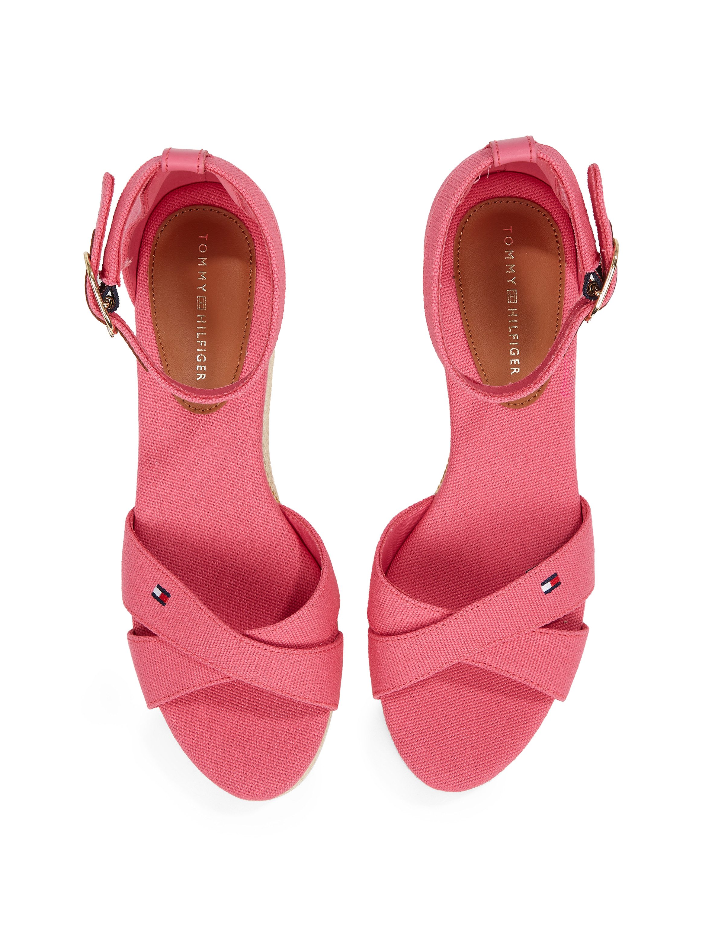 Tommy Hilfiger Sleehaksandaaltjes FLAG CRISS-CROS MID WEDGE ESPAD