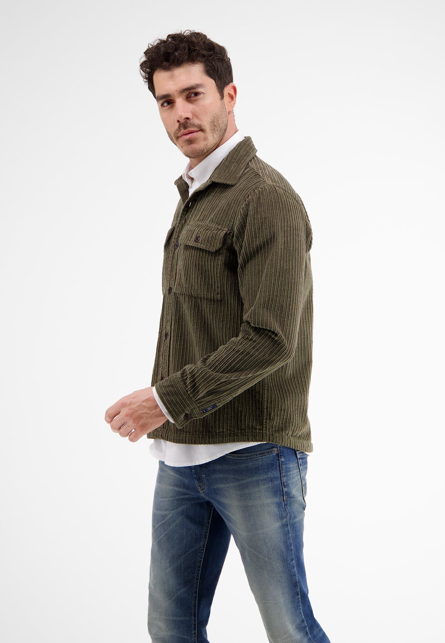 Lerros Overhemd met lange mouwen LERROS overshirt *corduroy*