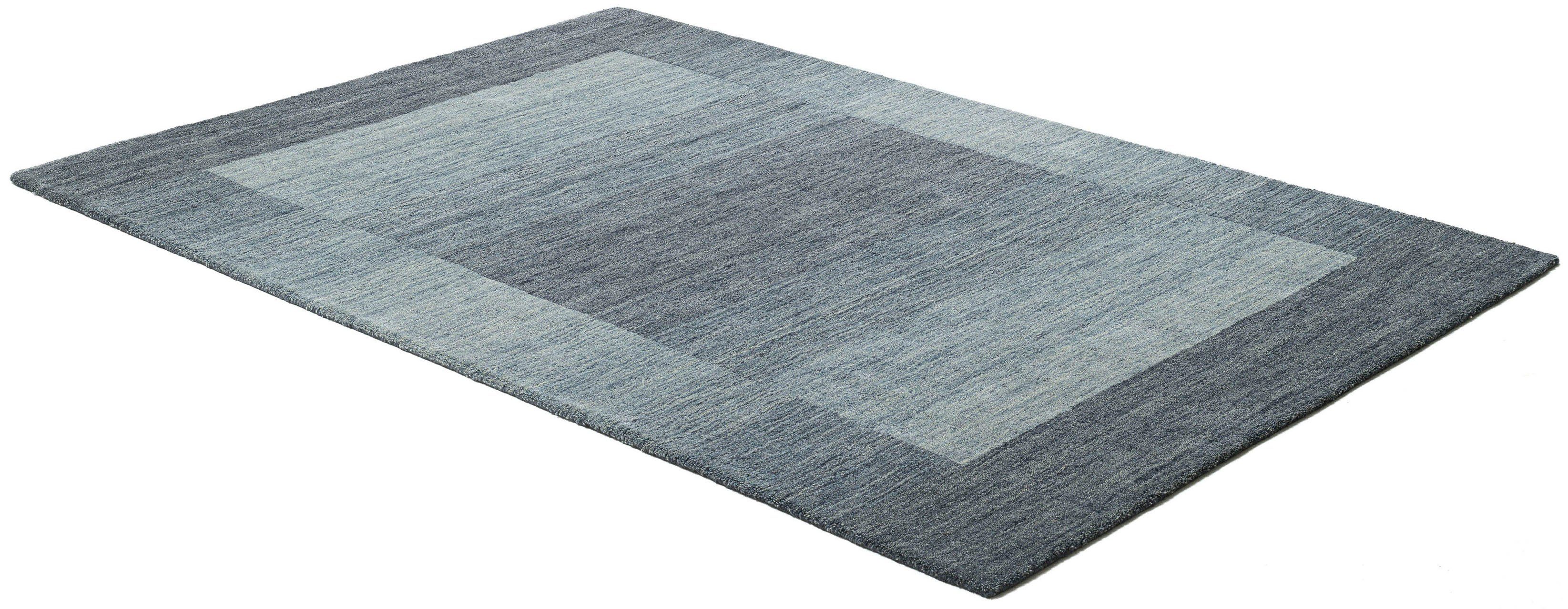 THEKO Wollen kleed Gabbeh super, Handgeweven vloerkleed, randdessin, zuivere wol, met de hand geweven