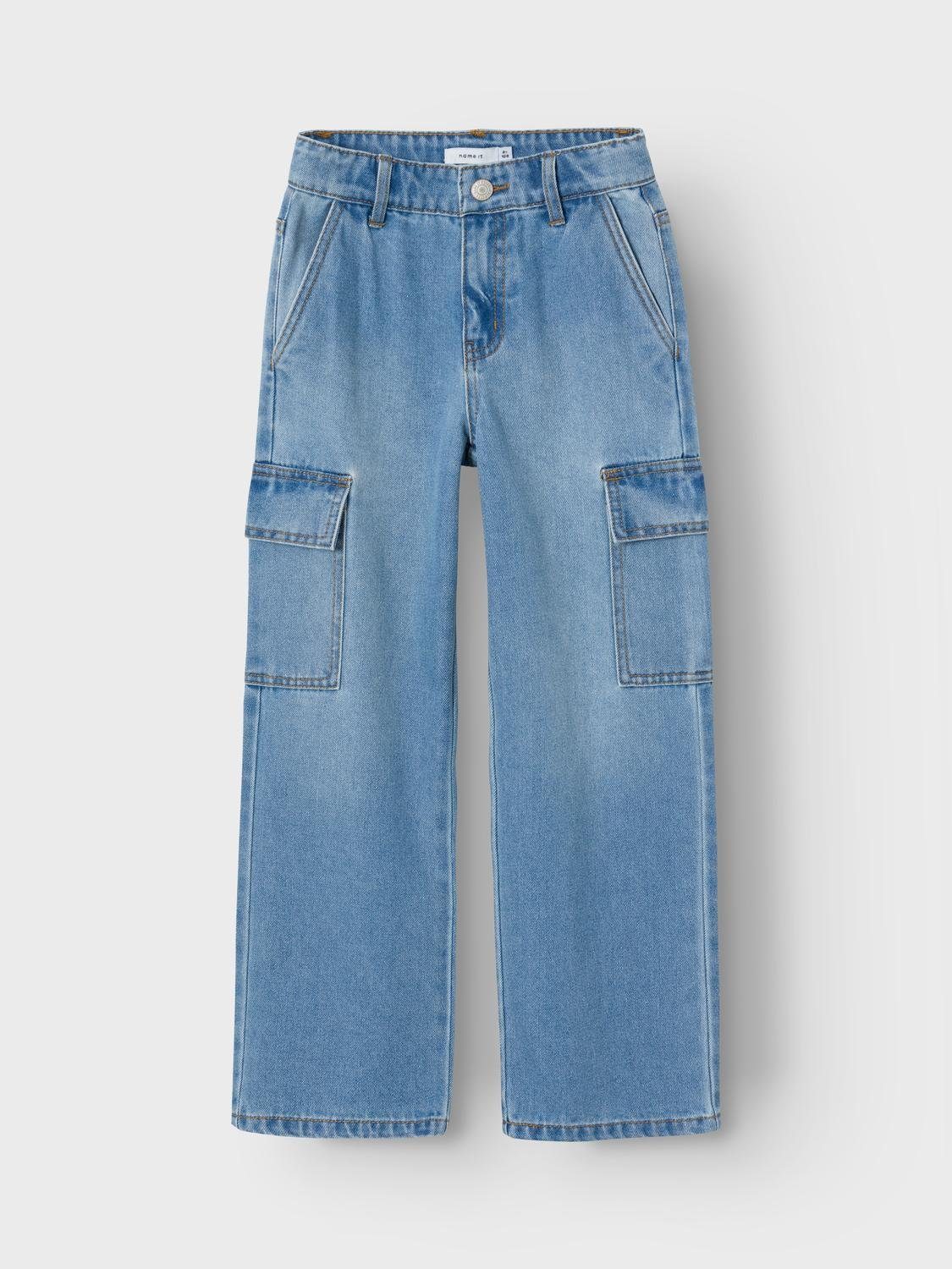 Name It Wijde jeans NKFROSE HW WIDE CARGO JEANS 6190-BS NOOS