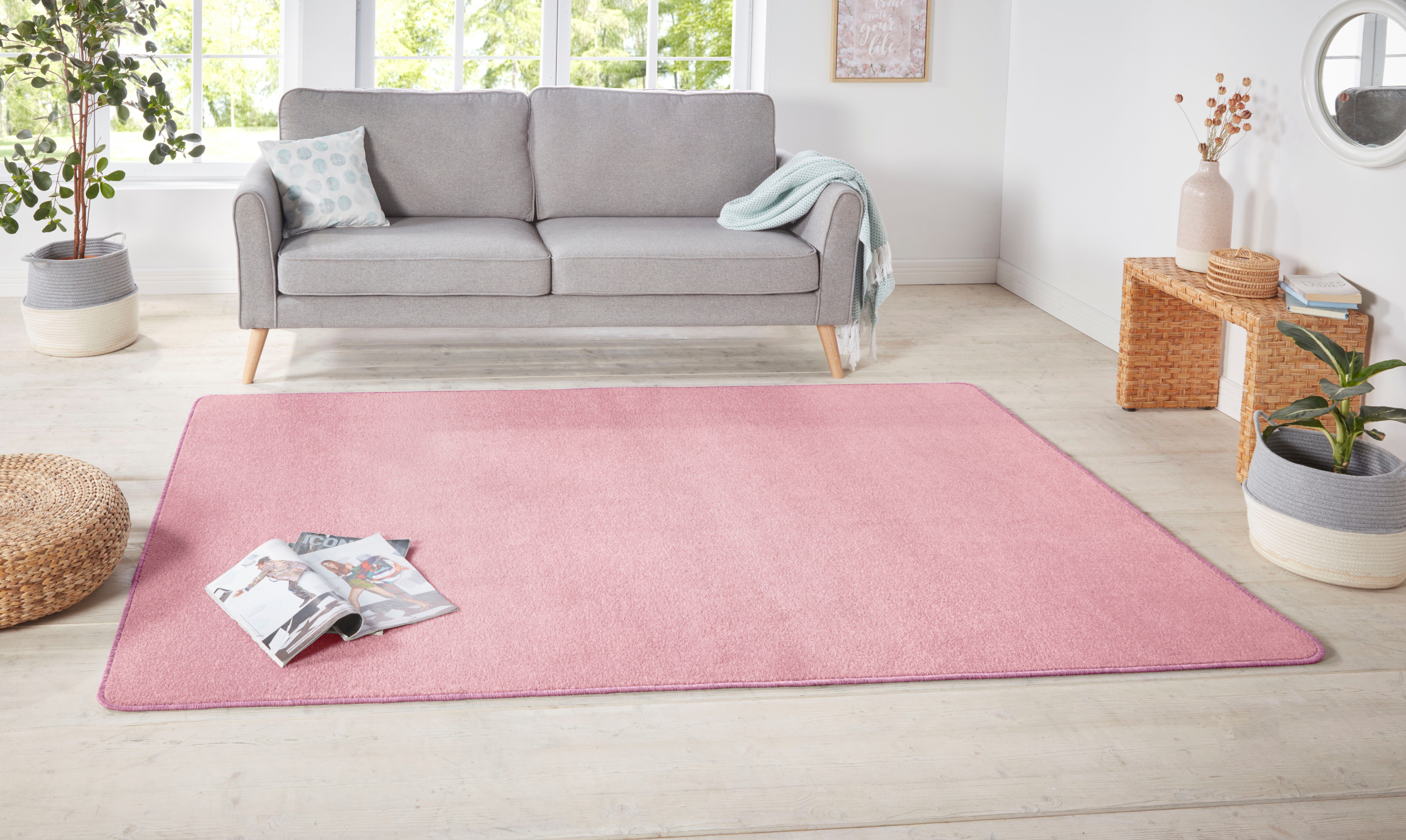 HANSE Home Vloerkleed Shashi Kortpolig, effen kleuren, loper, zacht, eetkamer, kinderkamer, gang