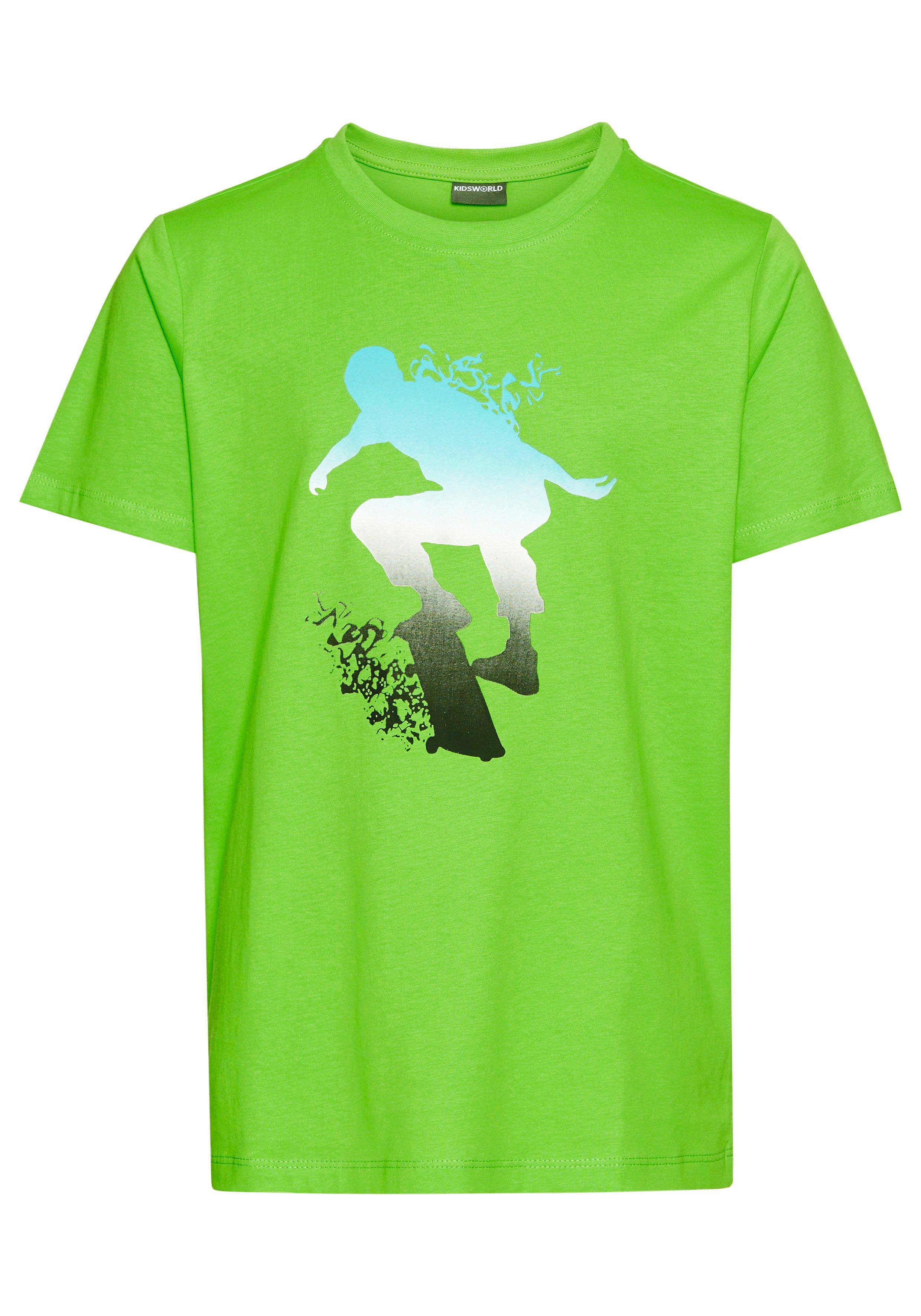 KIDSWORLD T-shirt Skating Korte mouwen, basic pasvorm, bedrukt, ronde hals