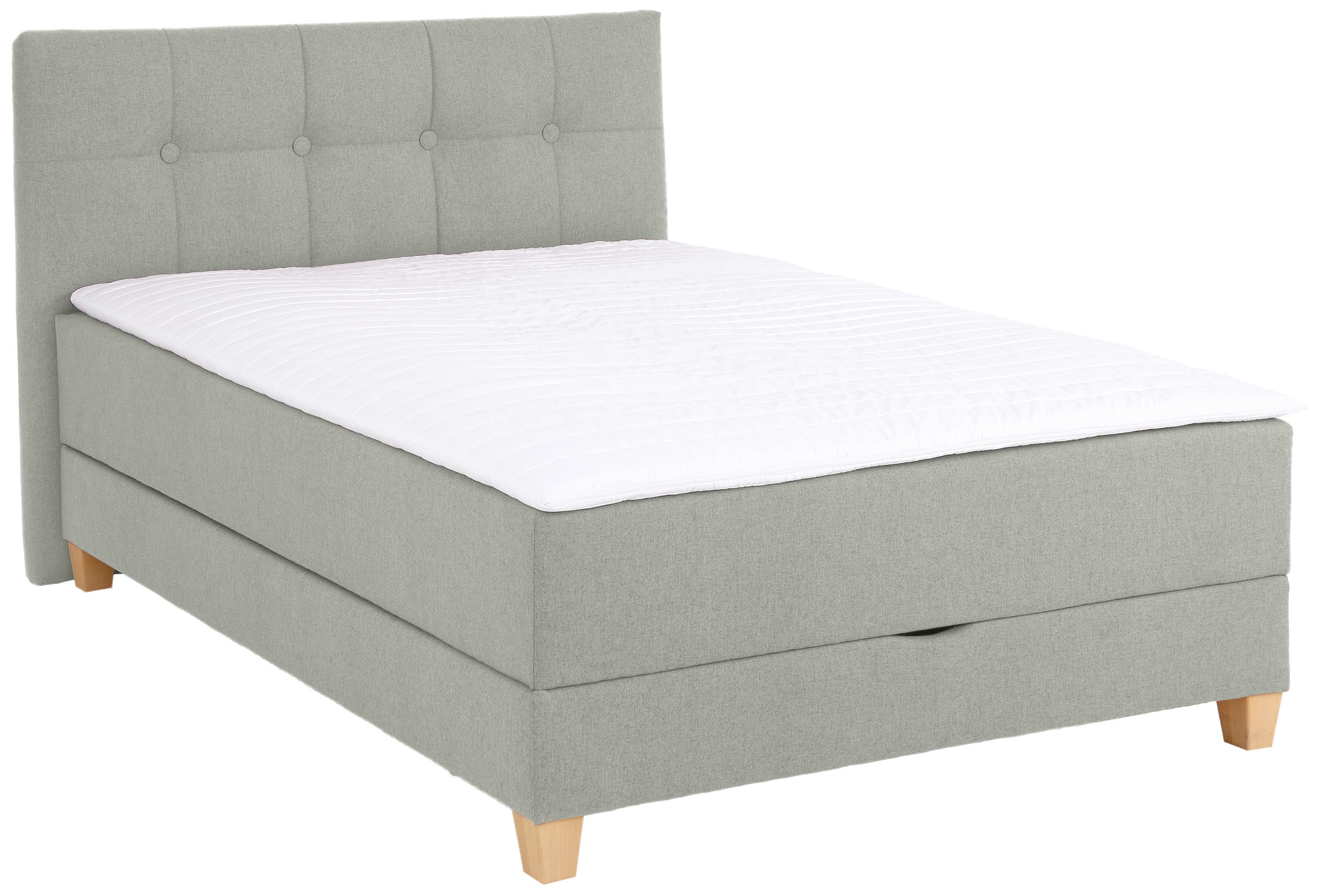 Home affaire Boxspring Lonrai in h2, h3 & h4 en xxl - verlengde 220 cm kiesbaar, incl. topper