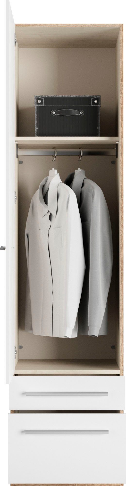 priess Kledingkast Kast garderobe waskast Barcelona in 5 breedtes veel opbergruimte, ruime lades, met spiegel, made in germany