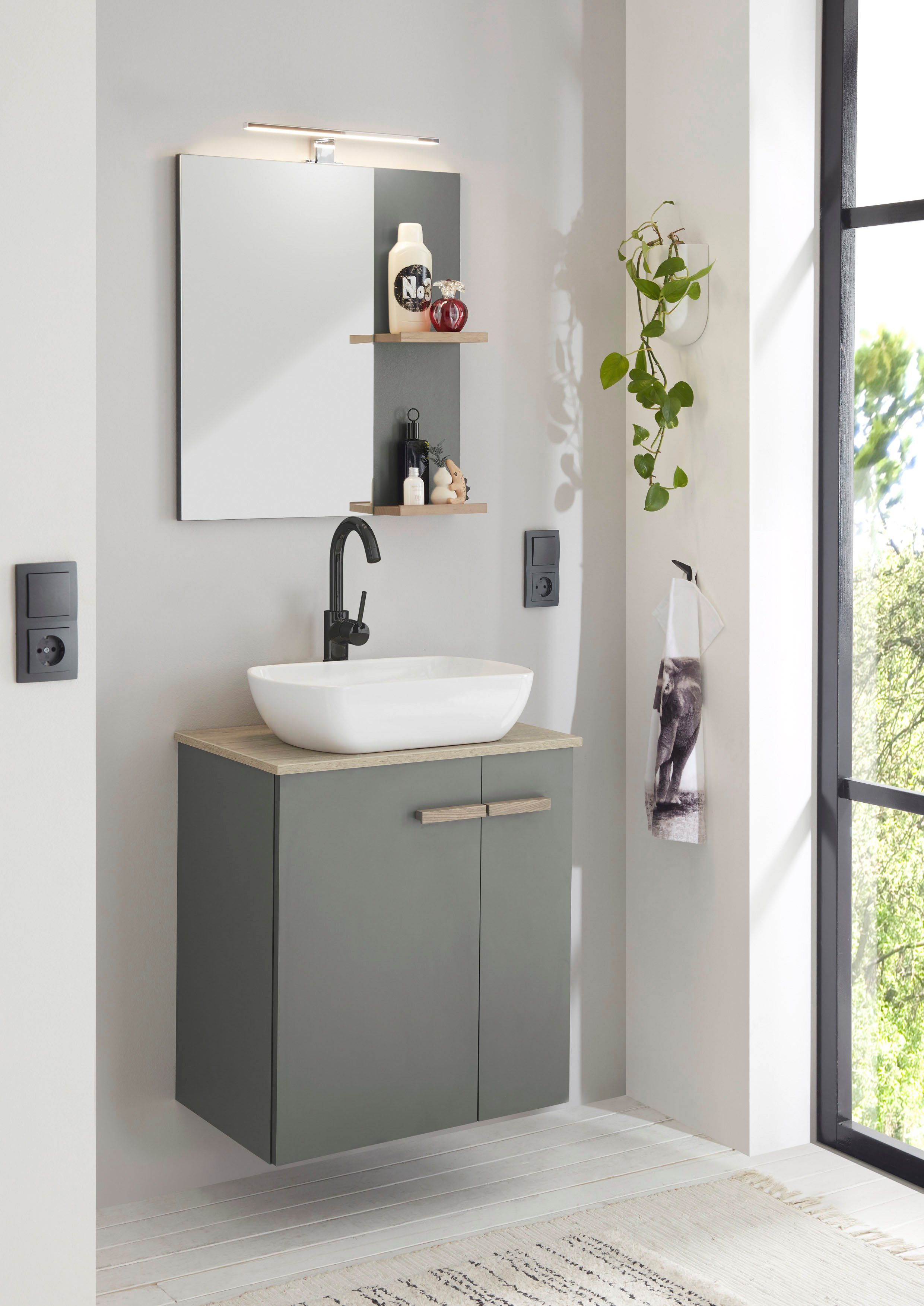 Places of Style Badkamerserie SOLiD, badkamermeubelset, badkamer in modern ontwerp, 2-delige badkamer (2-delig)