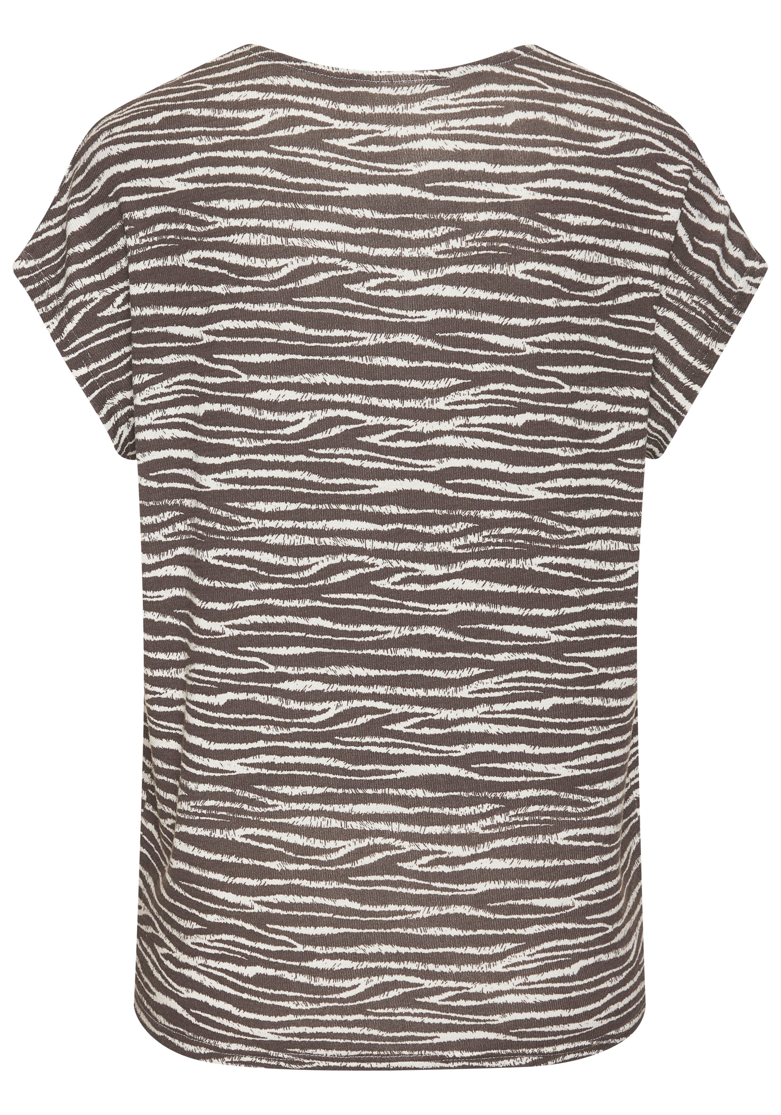 Lascana Shirt met korte mouwen Met modieus zebra-patroon